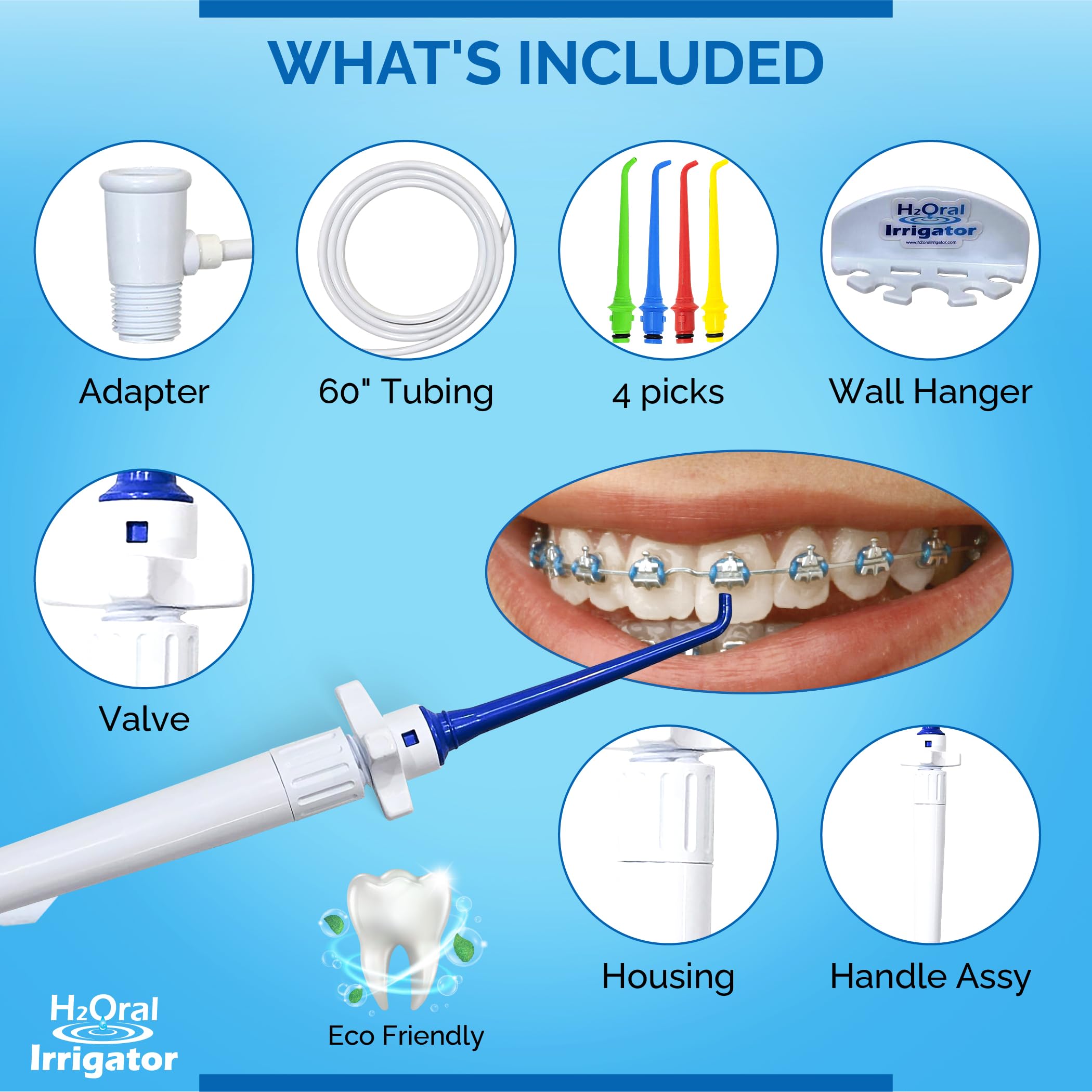 Premium Oral Irrigator & Water Flosser for Teeth Cleaning | Advanced Dental Care System for Healthy Gums | Portable Water Flosser for Home & Travel Use | USA Made | Perfect for Braces, Implants & Daily Oral Hygiene Routine