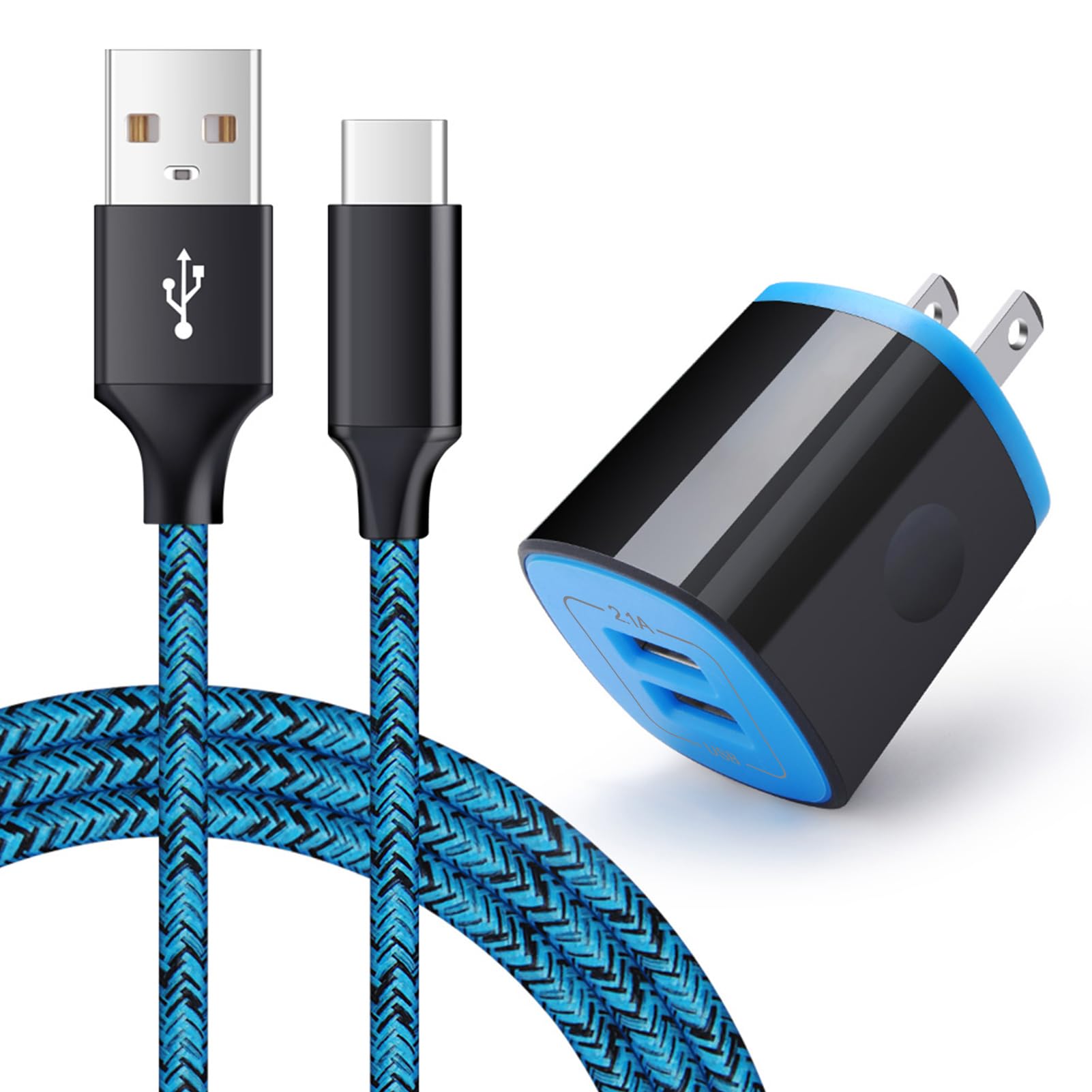 Fast Charging USB C Wall Charger for Moto G Pure/G Play/G Power/G Stylus 5G & More | 2-Port Adapter with 6FT USB C Cable | Perfect for Home, Office & Travel