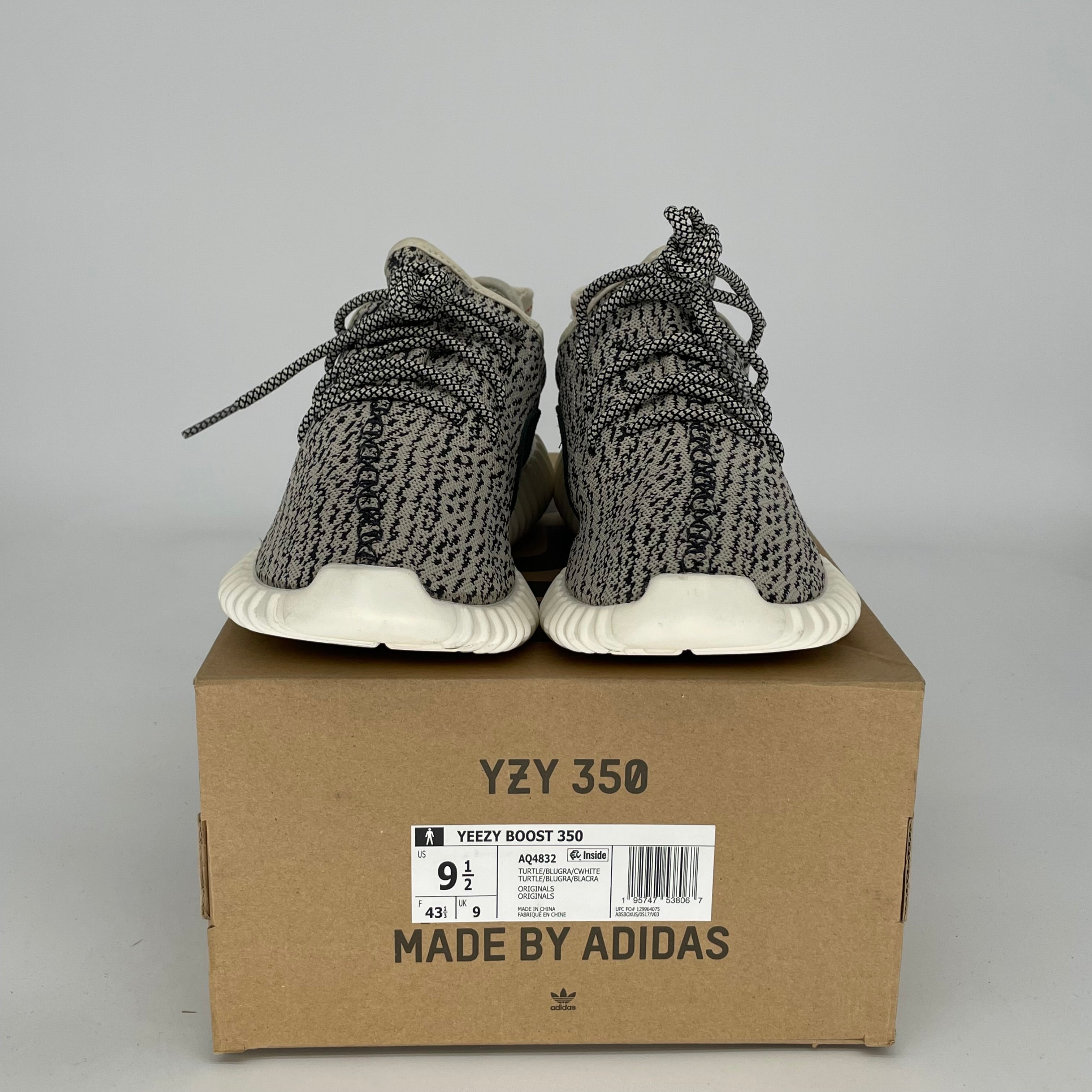 Adidas Yeezy Boost 350 V2 Turtle Dove Sneakers - Men's Size 9.5 (AQ4832) | Comfortable Running Shoes for Casual Wear & Gym Workouts