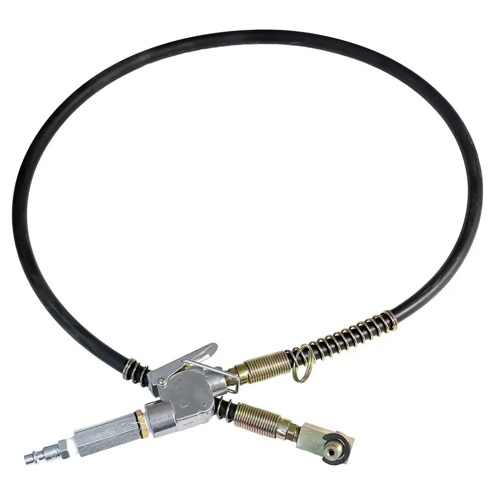 AA Jack Hose Assembly with Trigger Handle and Filter (1/4 x 4ft) - Perfect for Air Compressors, Pneumatic Tools, and Workshop Applications