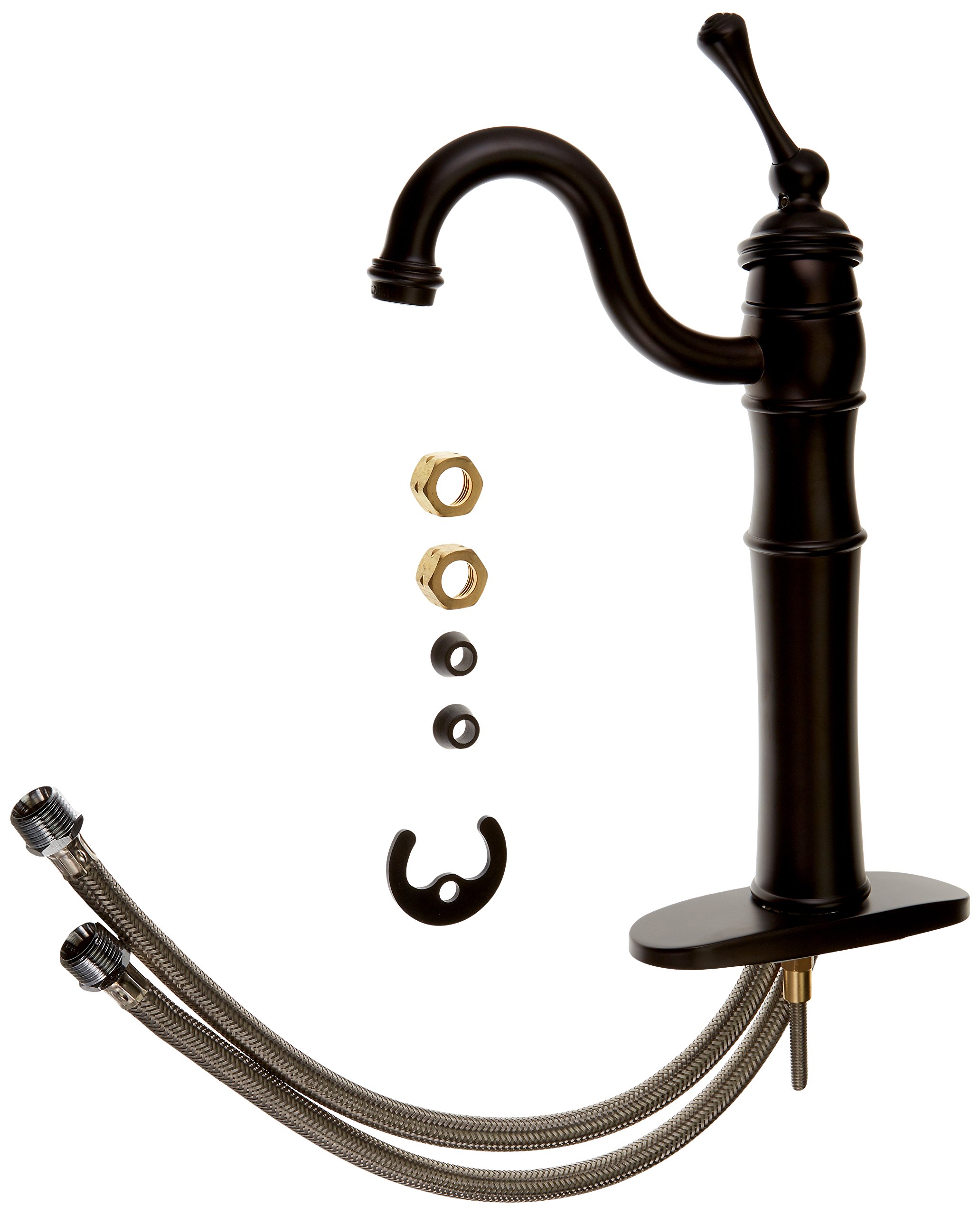 Elements of Design EB3425BL Boston Single Handle Vessel Sink Faucet - Oil Rubbed Bronze Finish, 6-1/8