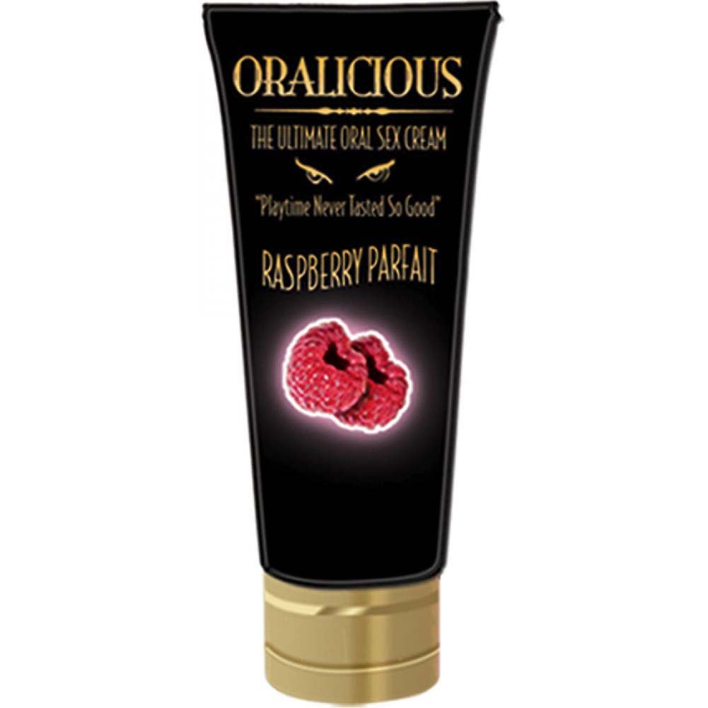 Hott Products Oralicious Oral Sex Cream - 2oz Raspberry Parfait Flavor | Water-Based Personal Lubricant for Couples | Enhances Intimacy & Sensation | Perfect for Foreplay & Romantic Nights