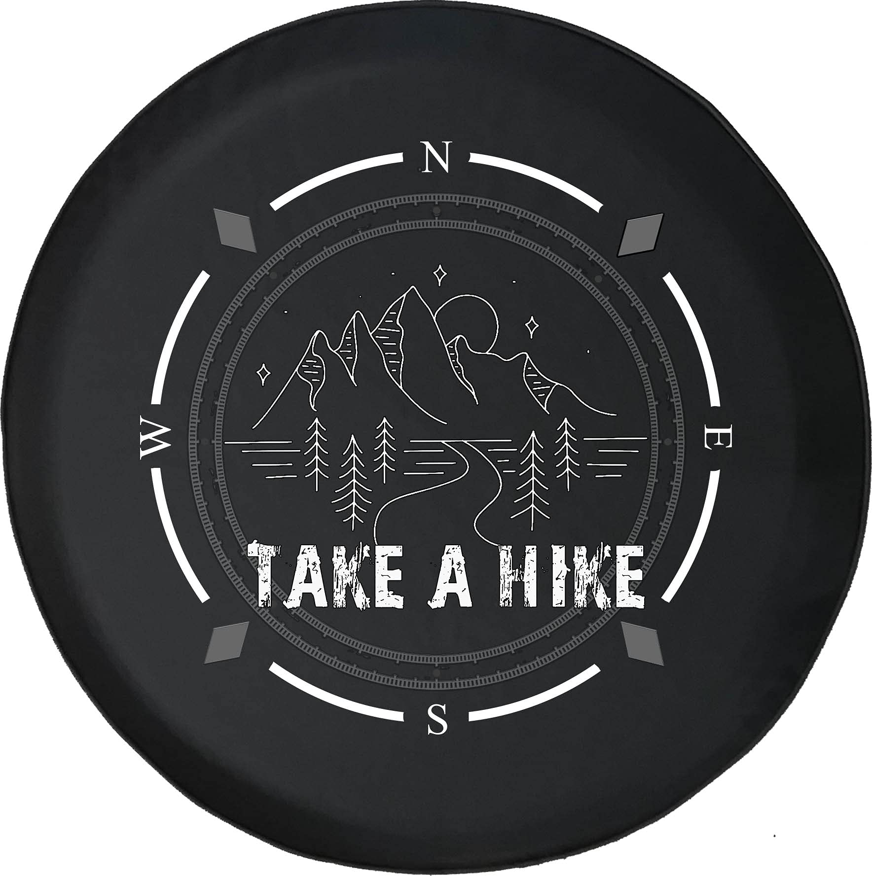 American Unlimited Spare Tire Cover with Compass Design - Durable SUV, Trailer & RV Wheel Protector for Travel, Hiking & Off-Road Adventures | Fits Most Vehicles | Waterproof & UV-Resistant