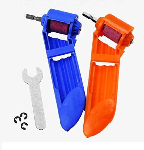 2-12.5mm Portable Drill Bit Sharpener with Corundum Grinding Wheel - Electric Drill Bit Sharpening Tool for Metal Woodworking (Orange) - Perfect for DIY Home Projects & Professional Workshop Use