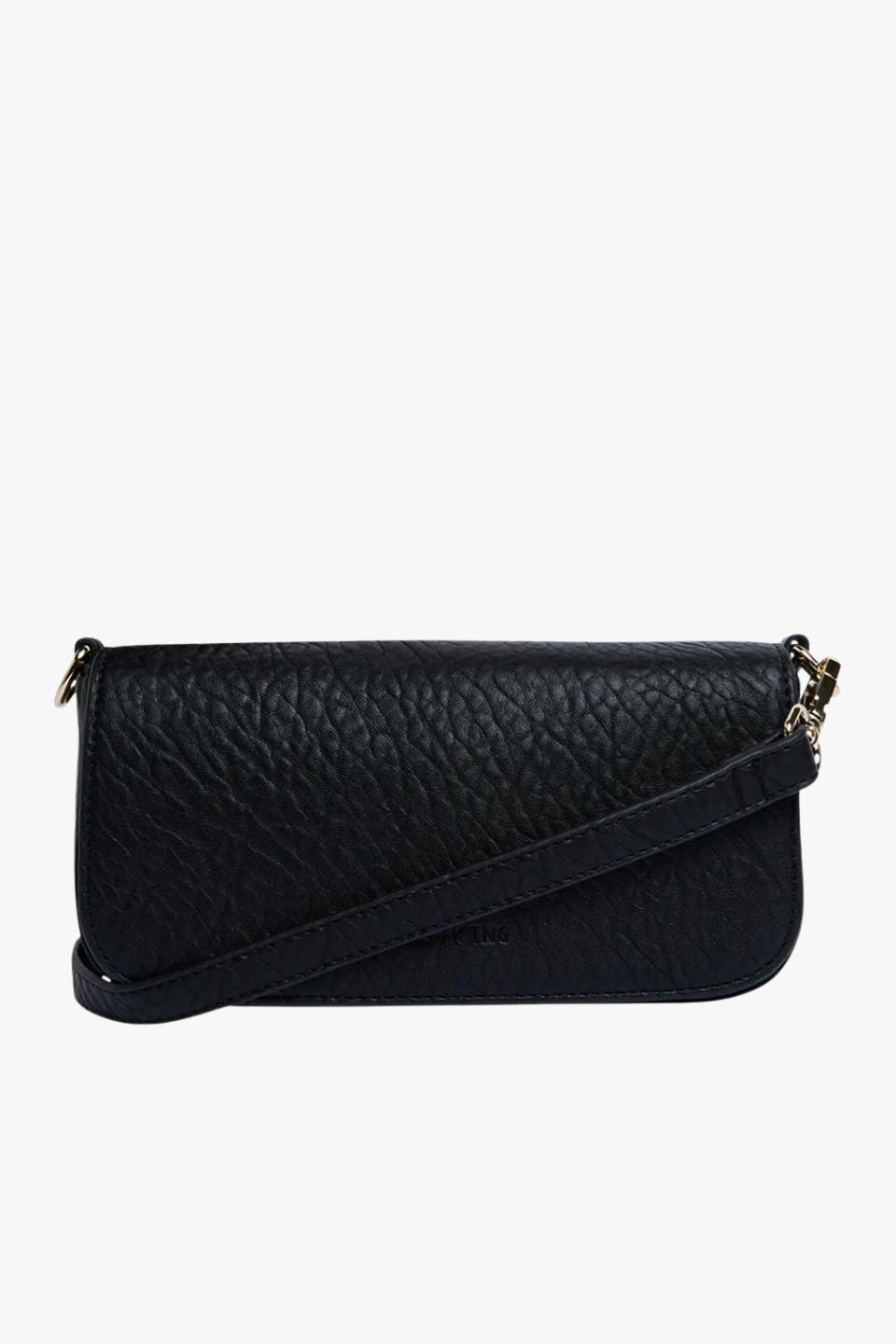 Calabria Black Baguette Shoulder Bag for Women - Stylish Crossbody Purse with Adjustable Strap, Perfect for Work, Travel & Evening Out
