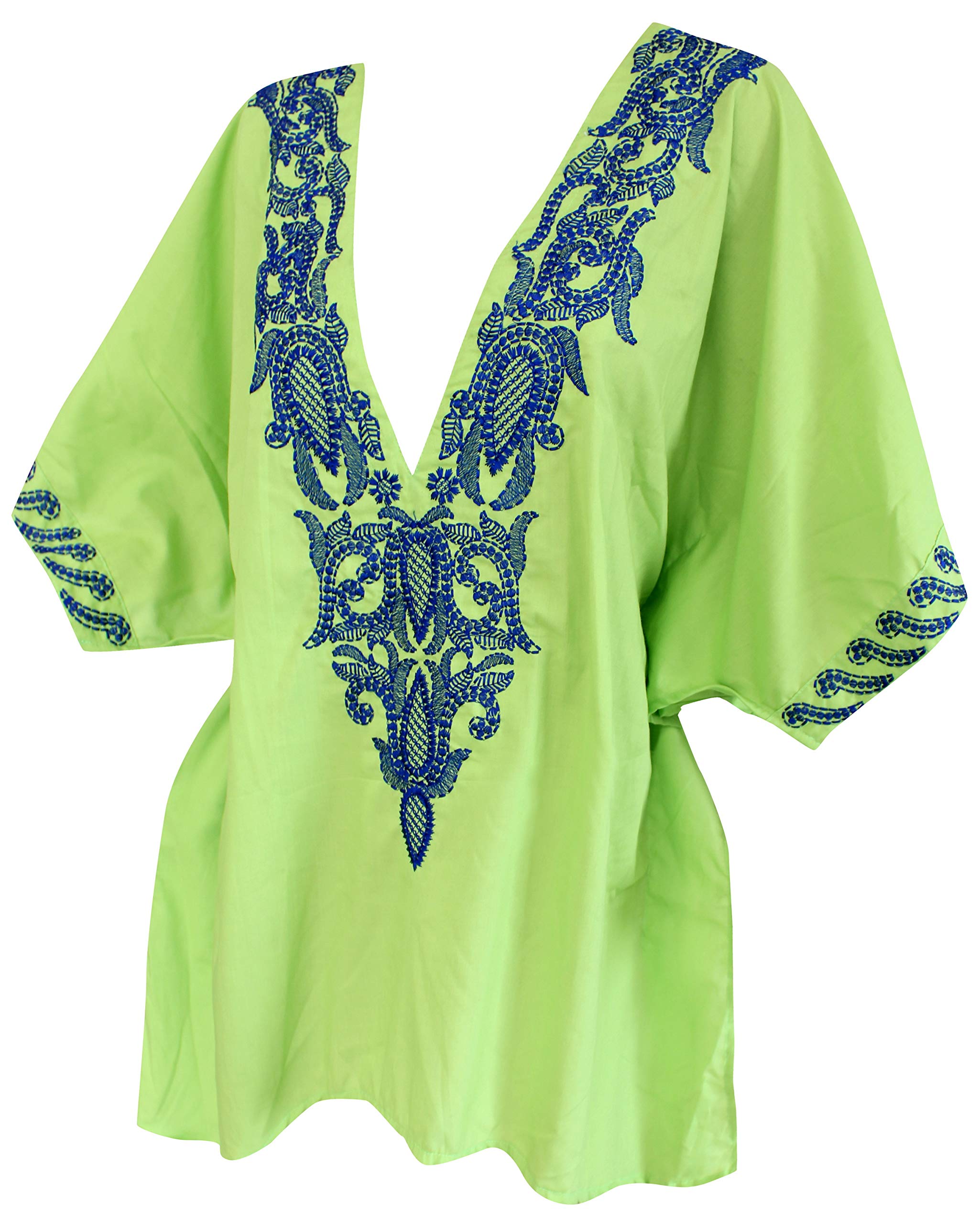 LA LEELA Women's Beach Cover Up Dress - Flowy Summer Swimsuit Cover Up for Pool, Beach & Vacation - Plus Size 1X-2X in Shamrock Ivy Green - Perfect for Beach Parties, Resort Wear & Tropical Getaways