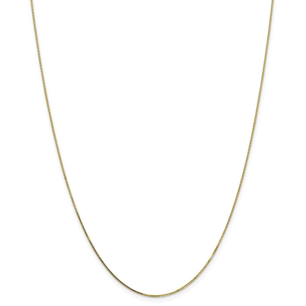 10K Solid Yellow Gold 0.7mm Box Chain Necklace with Lobster Clasp - Dainty Minimalist Jewelry for Women, Perfect for Everyday Wear, Gifts & Special Occasions