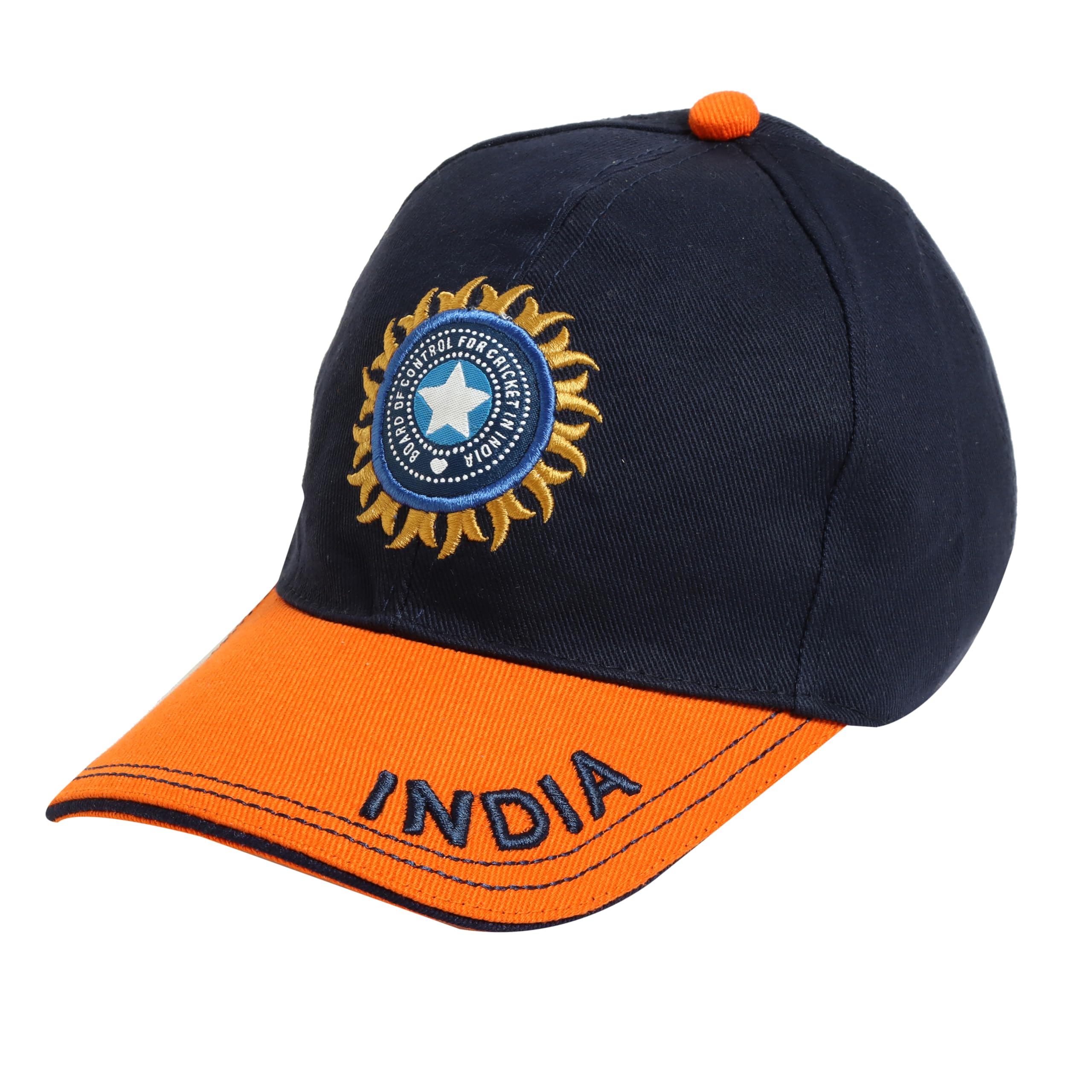 WMX India Cricket Cap for Men & Women - Blue Camo Cotton Baseball Hat with Sun Protection & Moisture Wicking - Large Size Unisex Cricket Fan Accessory - Perfect for Outdoor Sports, Cricket Matches & Summer Activities