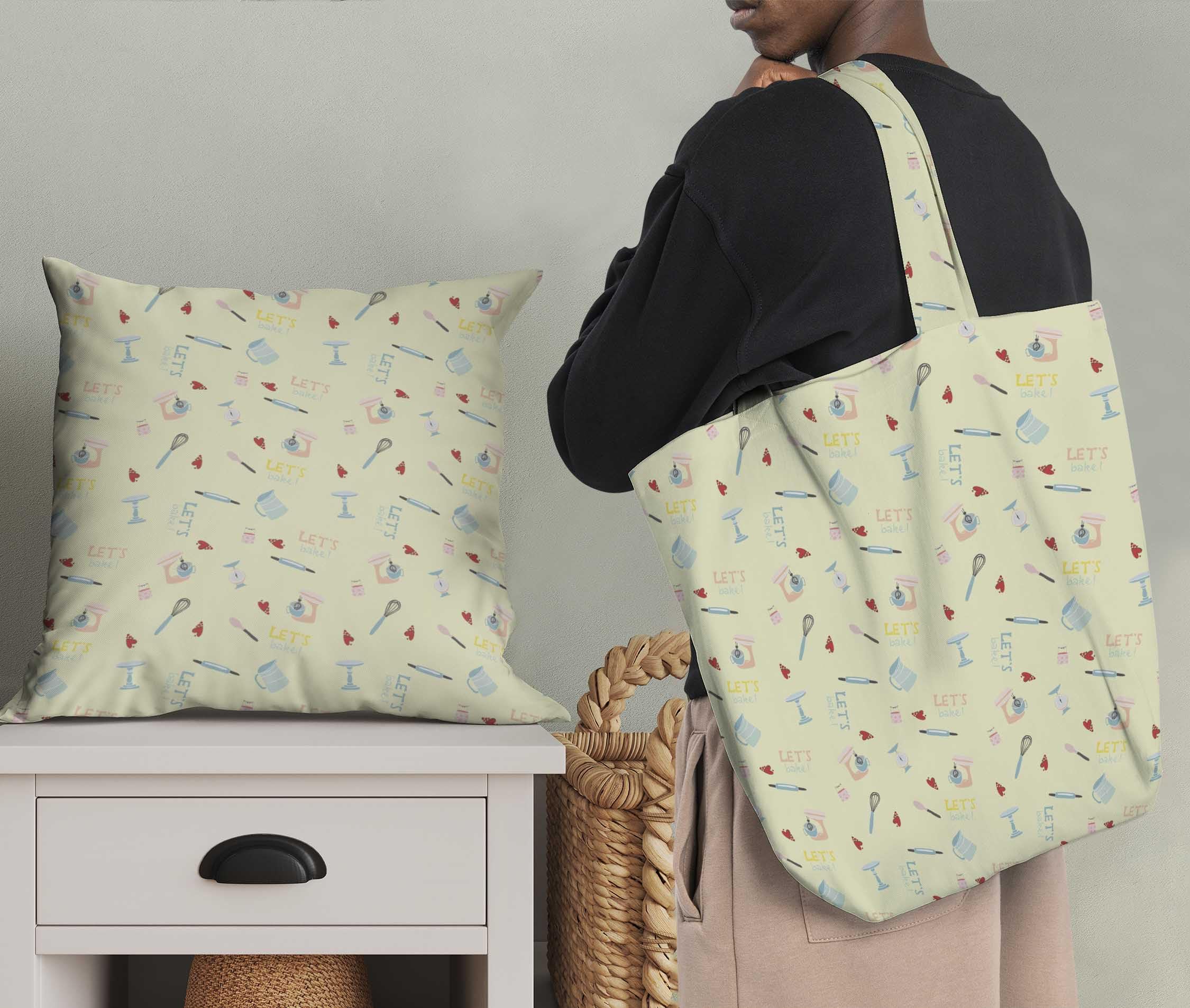 Soimoi Moss Georgette Yellow Fabric by The Yard - 42 Inch Wide Printed Fabric for Baking & Kitchen Textiles - Whimsical Patterns for Baking Enthusiasts - Perfect for Aprons, Table Runners & DIY Crafts