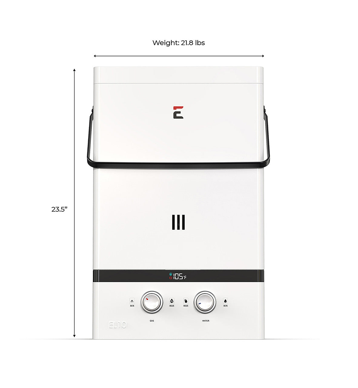Eccotemp EL10 Luxe Tankless Water Heater - 3.0 GPM Outdoor Propane Water Heater with 80 PSI for RV, Cabin & Camping - Open Box (Liquid Propane)
