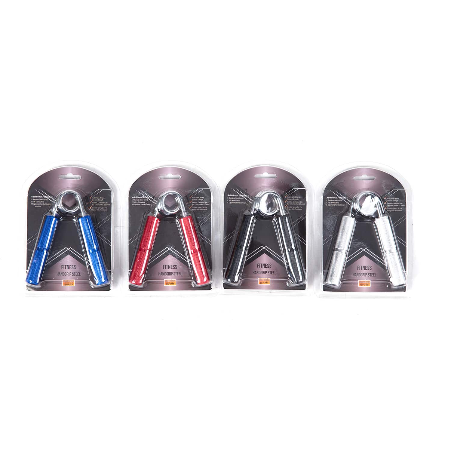 Premium Hand Grip Strengthener Set of 4 - Adjustable Resistance Finger Exercise Trainer for Athletes, Musicians & Office Workers - Improve Grip Strength, Reduce Hand Fatigue & Enhance Dexterity - Ideal for Rock Climbing, Guitar Playing & Typing Support