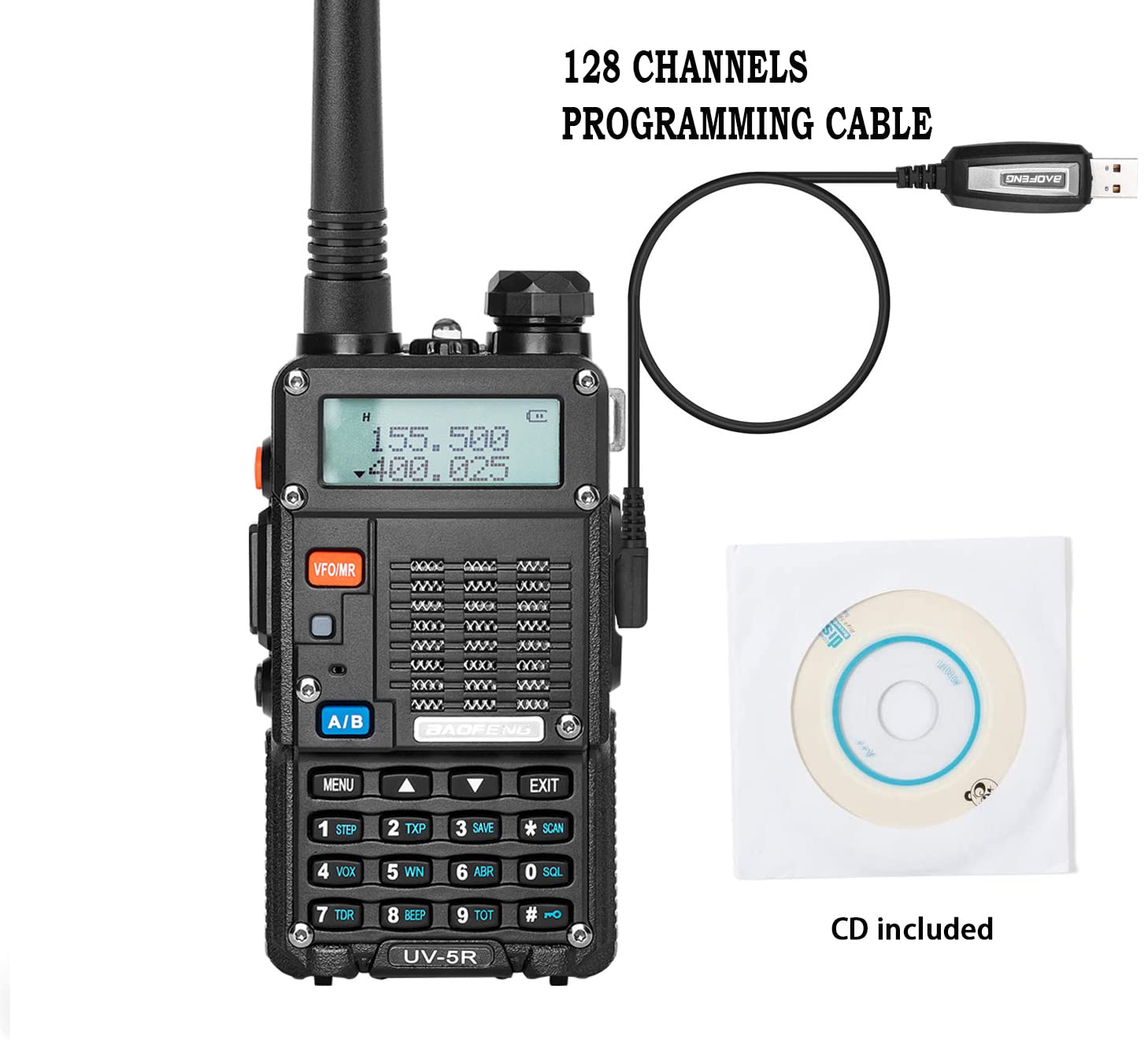 BaoFeng UV-5R Pro 8W Dual Band Ham Radio Walkie Talkies - 2 Pack with Rechargeable Battery, Earpiece, Mic & Programming Cable - Long Range Two Way Radios for Outdoor Adventures, Emergency Communication & Hiking