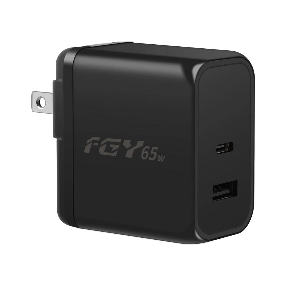 65W GaN II USB C Fast Wall Charger - Dual Port PD Charging Block with Foldable Plug for MacBook Air/Pro, iPhone 16/15, Samsung Galaxy - Perfect for Travel, Office & Home Charging