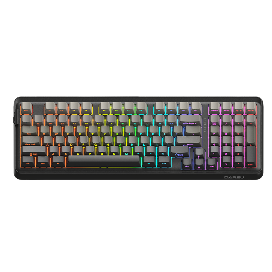 DAREU A98 Wireless Mechanical Gaming Keyboard with RGB Backlit, Hot-Swappable Switches, and Side Printed Keycaps - Perfect for PC, Mac, PS5, and Competitive Esports Gaming