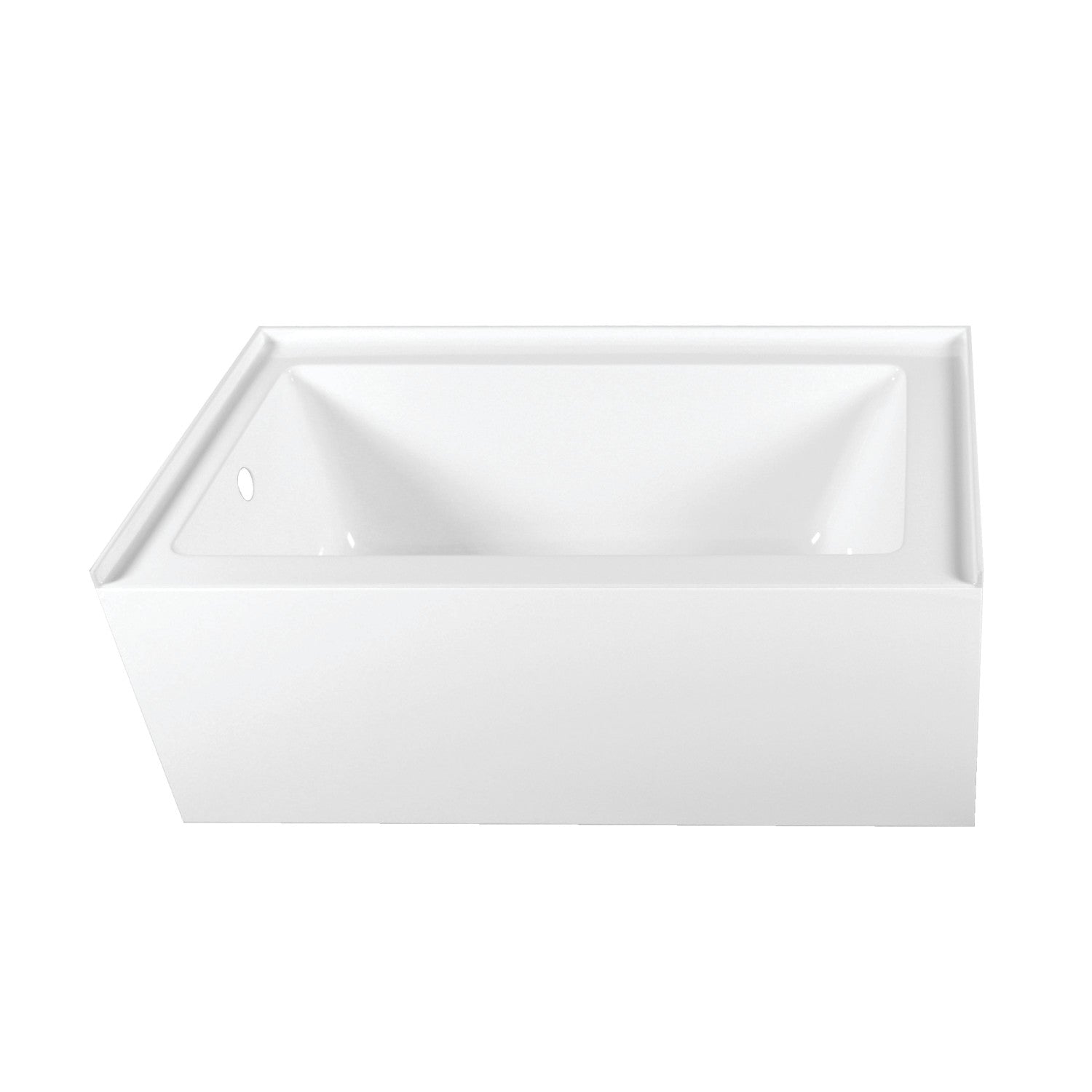 Aqua Eden VTAP603222L 60 Inch Acrylic Rectangular 3 Wall Alcove Bathtub - Left Hand Drain, Glossy White Finish - Perfect for Modern Bathrooms & Spa-Like Retreats