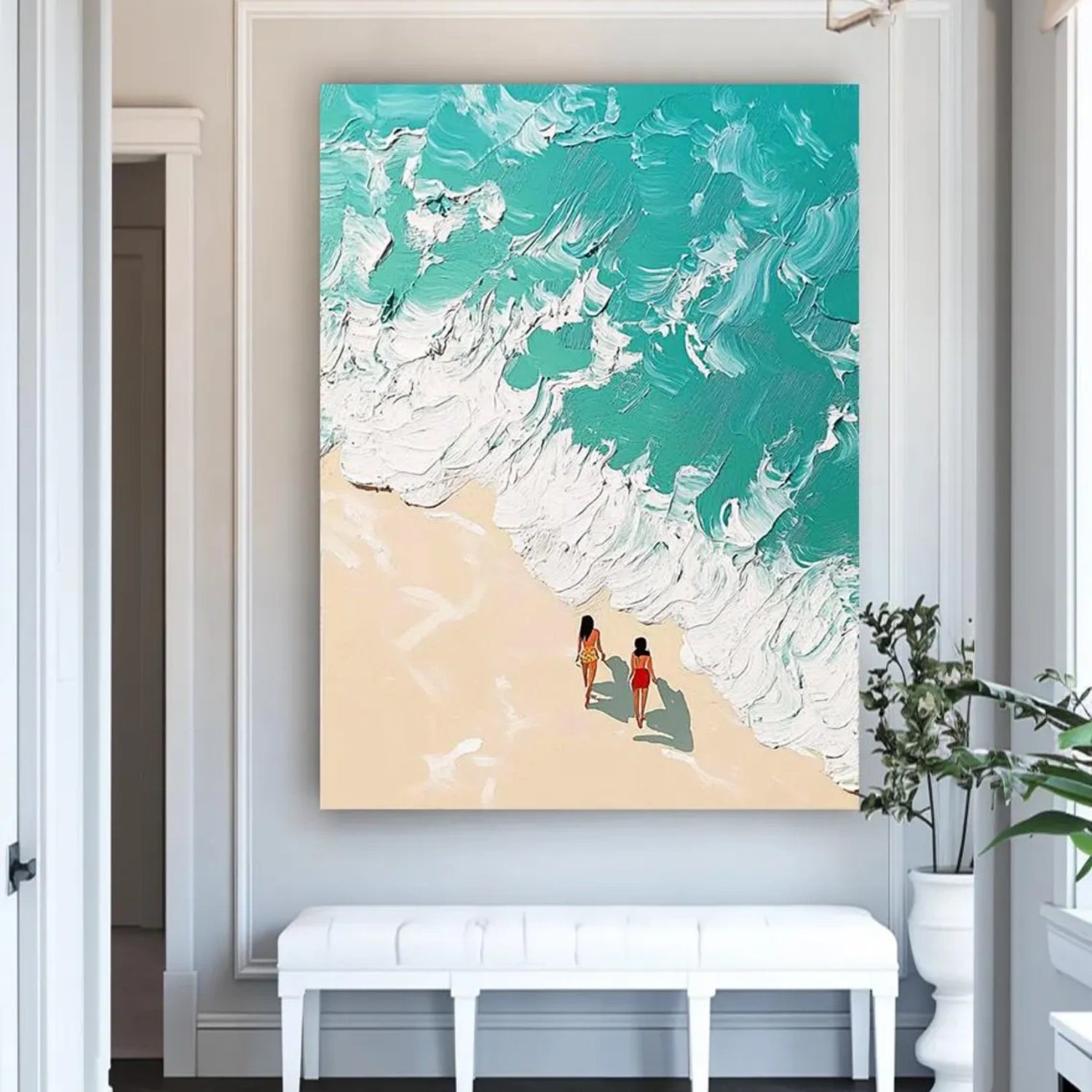 Swimming Sport Texture Canvas Painting #SA013 - Modern Wall Art for Home, Office, Gym & Pool Decor