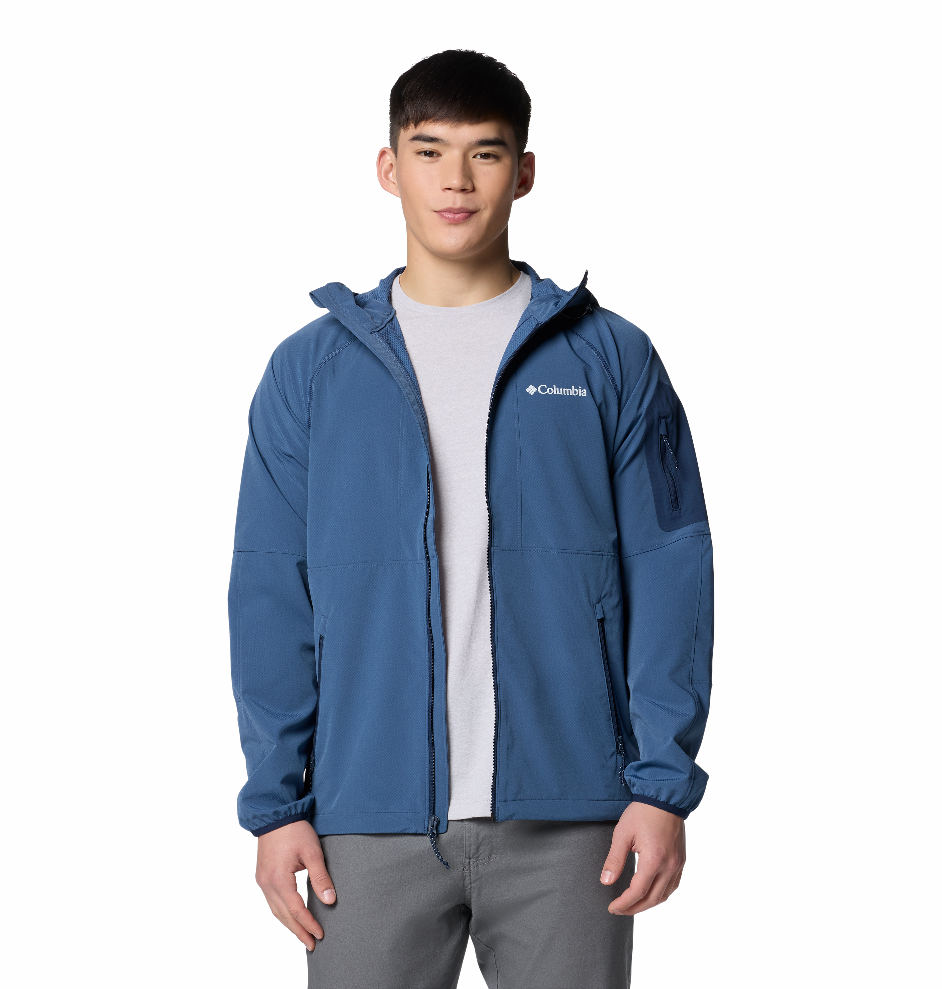 Columbia Men's Tall Heights™ II Hooded Softshell Jacket - Water-Resistant, Windproof & Breathable for Hiking, Camping & Outdoor Adventures