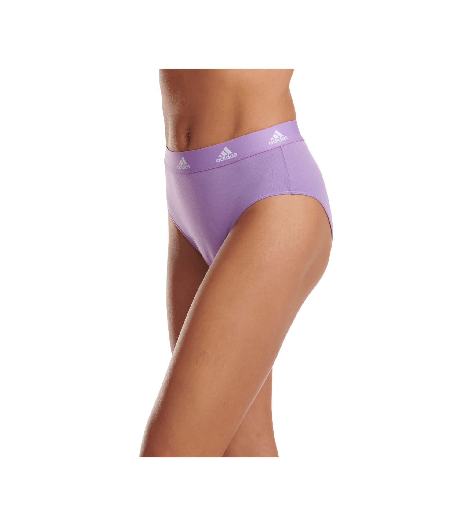 Adidas Women's Cotton Logo Bikini Underwear - Comfortable Breathable Panties for Sports & Daily Wear - Perfect for Gym, Yoga, Beach & Lounge