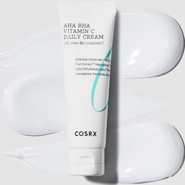 COSRX Refresh AHA BHA Vitamin C Daily Cream 50ml - Brightening & Exfoliating Face Moisturizer for Glowing Skin - Perfect for Morning & Night Skincare Routine