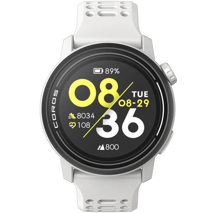 COROS PACE 3 GPS Sports Watch with Heart Rate Monitor - White Silicone Band for Running, Cycling & Fitness Tracking