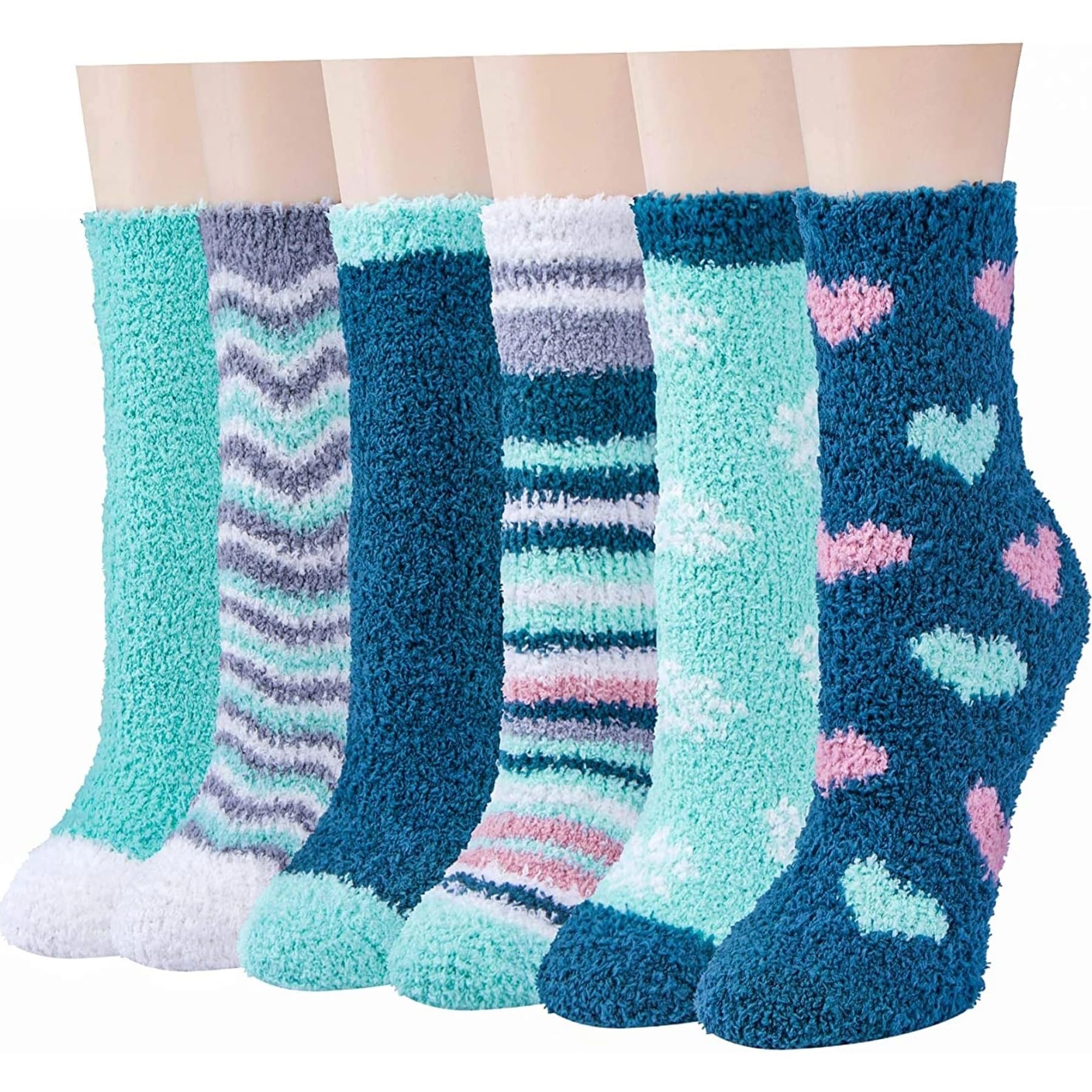 HIALTODAY Women's Winter Fuzzy Socks - Cozy Fluffy Warm Socks for Women, Perfect Gift for Mom, Wife, Girlfriend - Birthday Christmas Gifts for Her - Ideal for Home, Office & Cold Weather Comfort