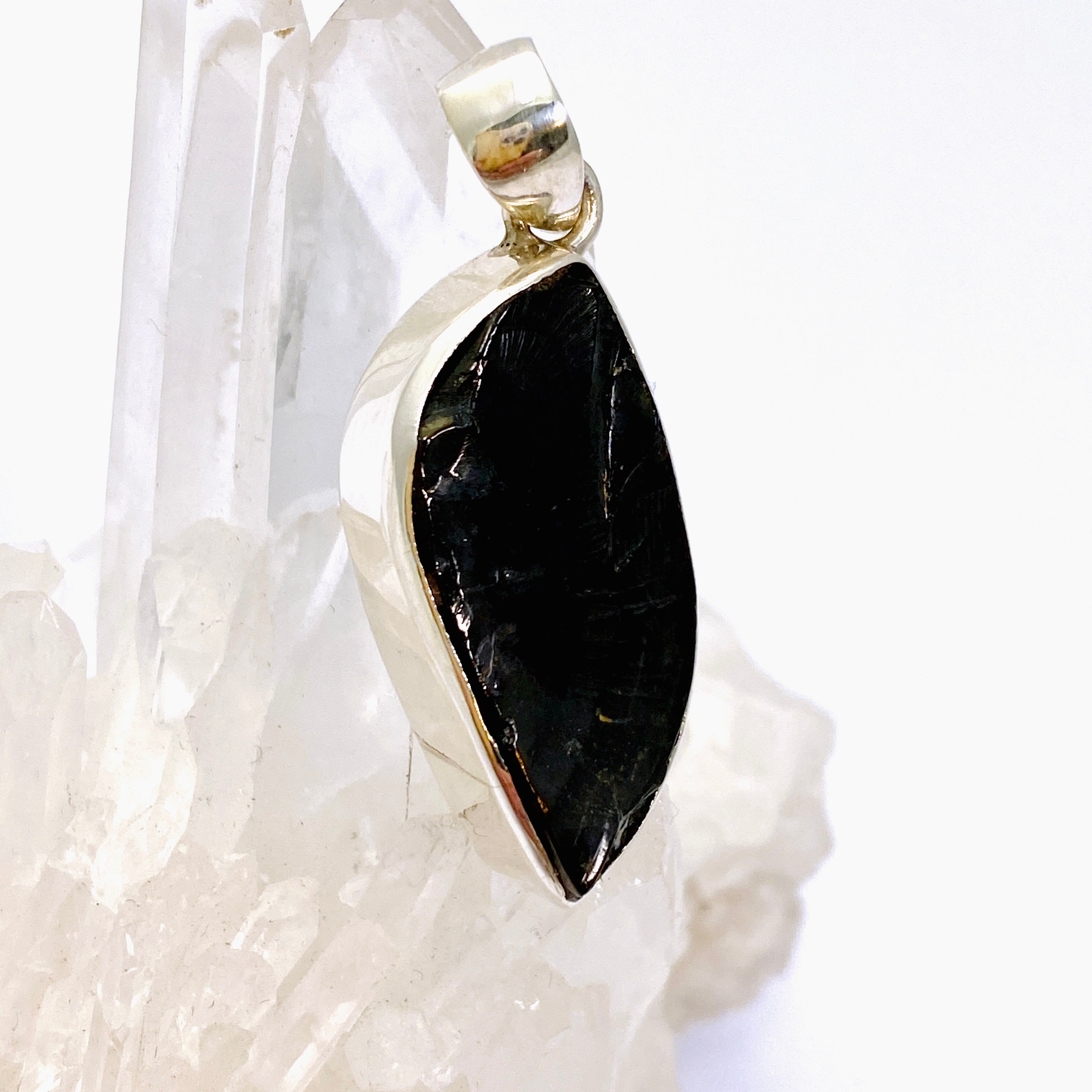 Natural Shungite Freeform Raw Pendant Necklace - EMF Protection & Healing Stone Jewelry - Perfect for Meditation, Energy Cleansing & Spiritual Wellness