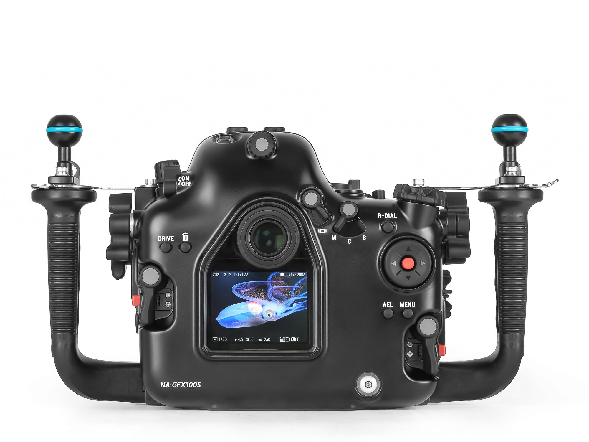 Underwater Housing for Fujifilm GFX100S & GFX100S II Camera - Professional Waterproof Case for Scuba Diving, Surf Photography & Marine Exploration