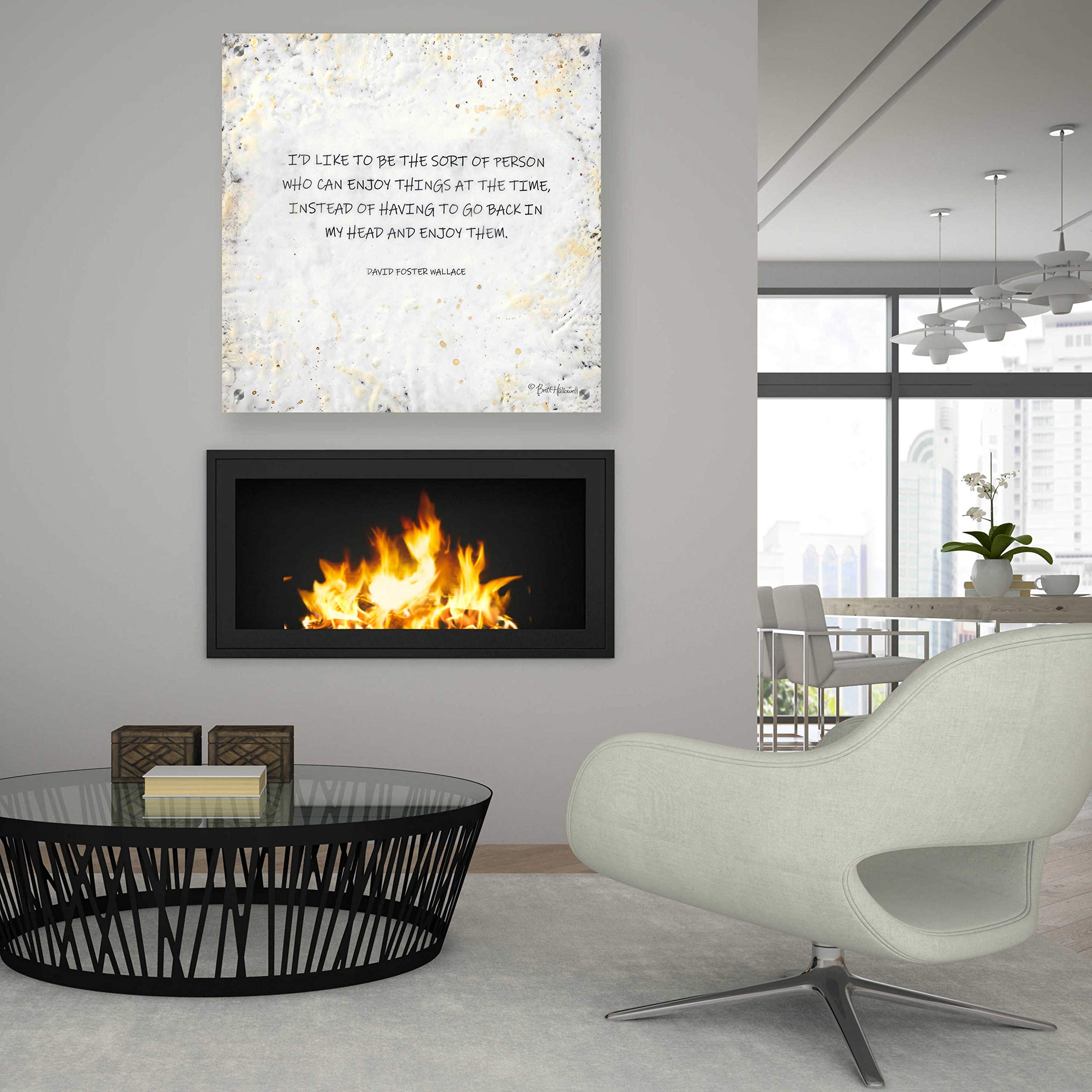 Epic Art 'I'd Like to Be' by Britt Hallowell - 36x36 Inch Acrylic Glass Wall Decor - Modern Abstract Painting for Living Room, Bedroom & Office Decor
