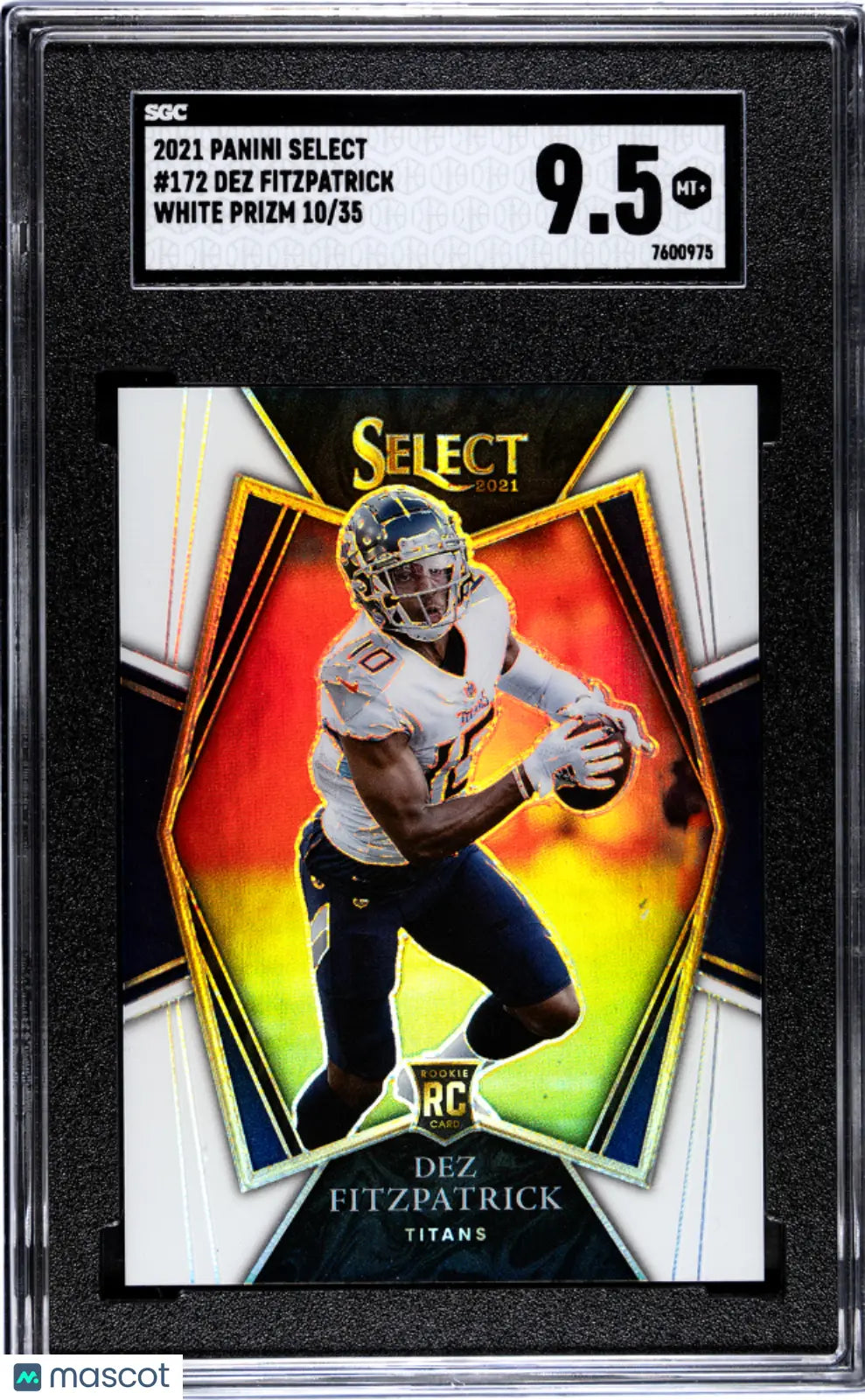 2021 Panini Select Football Dez Fitzpatrick Rookie Card White Prizm SGC 9.5 /35 - Rare Collectible for Sports Memorabilia Enthusiasts & Investment Collectors