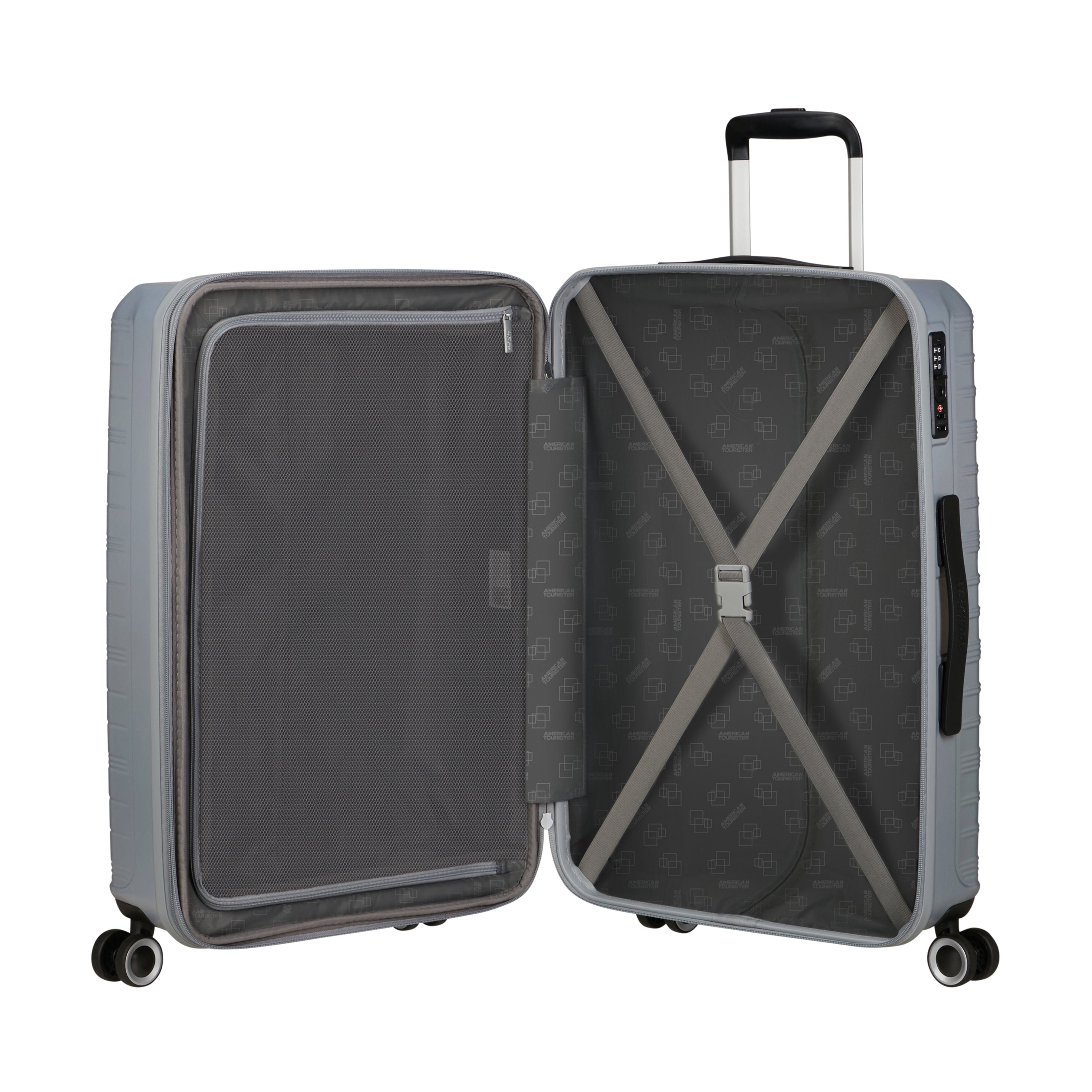 American Tourister Surftime Spinner Expandable Medium Luggage - 28 Inch Lightweight Hardshell Suitcase with 360° Wheels for Travel, Vacation & Business Trips