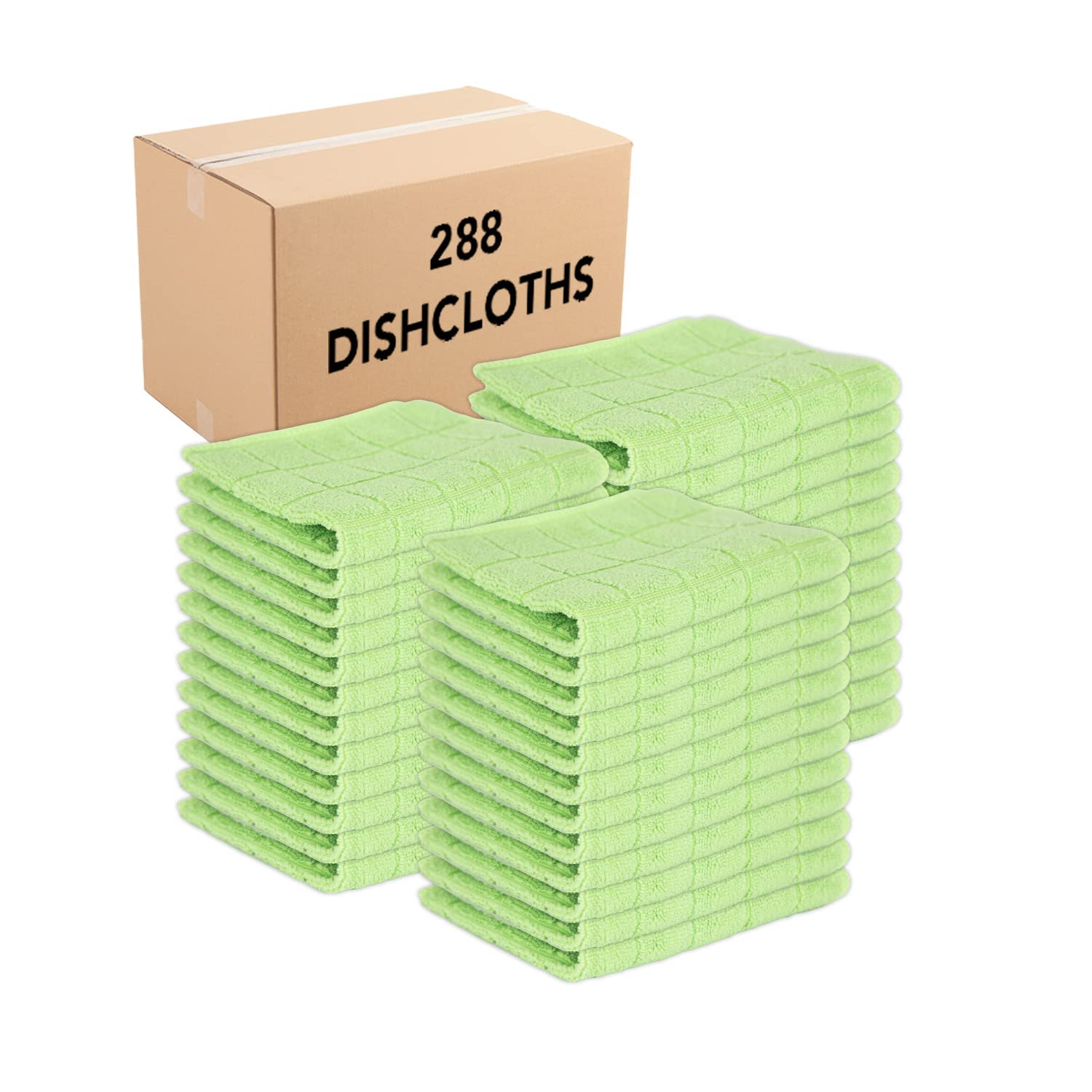 **Arkwright Microfiber Dish Cloths (12x12 Inches, Pack of 288) - Super Absorbent & Quick-Drying Kitchen Cleaning Cloths with Scrub Side - Perfect for Washing Dishes, Countertops & Stainless Steel**