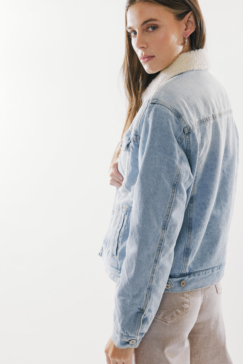 Sonny Sherpa Trucker Jacket for Men - Cozy Fleece Lined Denim Jacket with Warm Sherpa Lining - Perfect for Winter, Fall & Outdoor Activities