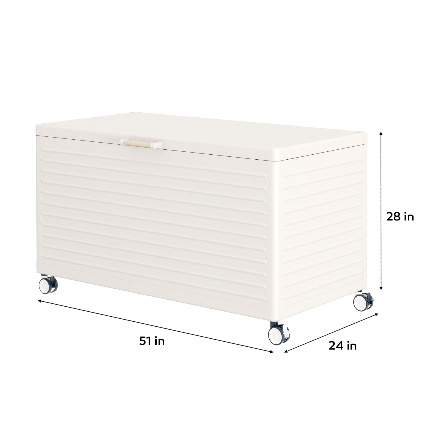 134 Gallon Large Outdoor Deck Storage Box with Wheels & Lockable Lid - Waterproof Patio Furniture Organizer for Garden Tools, Cushions, Pool Toys - Perfect for Backyard, Deck, and Poolside Storage (Latte Brown)
