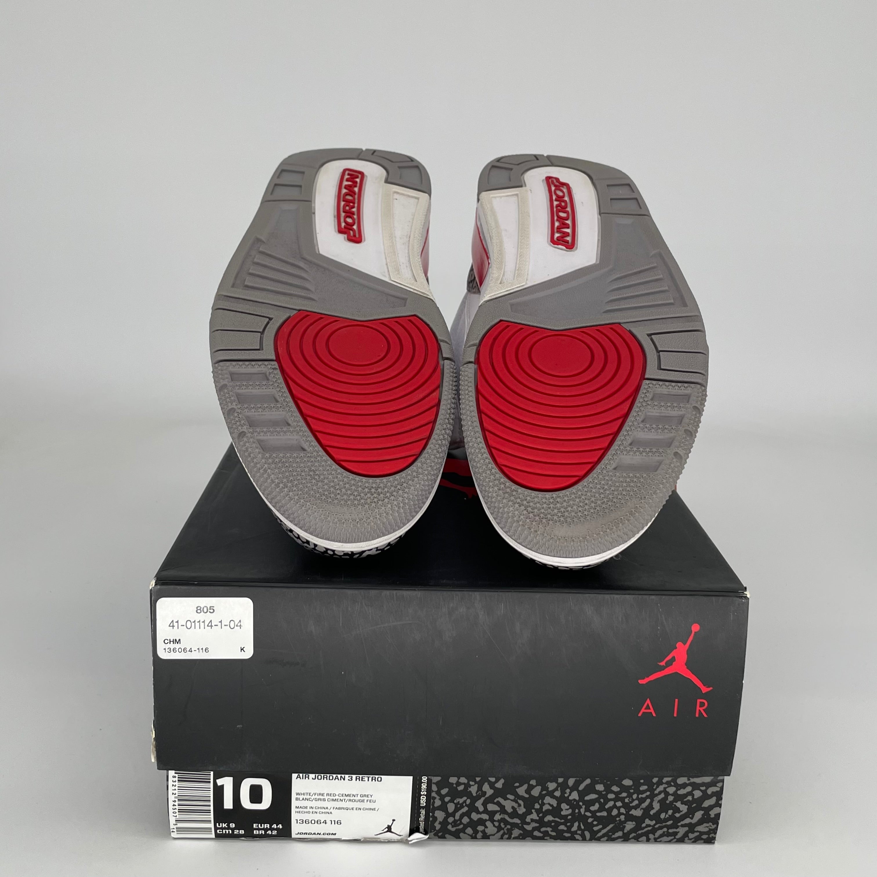 Authentic Air Jordan 3 Retro 'Hall of Fame' Basketball Shoes - Size 10 (136064-116) - Perfect for Sneaker Collectors & Streetwear Fashion