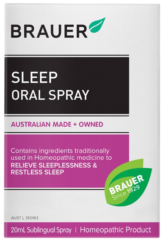 Brauer Sleep Oral Spray for Adults & Kids - Natural Melatonin-Free Sleep Aid, Fast-Acting & Non-Habit Forming - Perfect for Travel, Jet Lag & Nighttime Relaxation