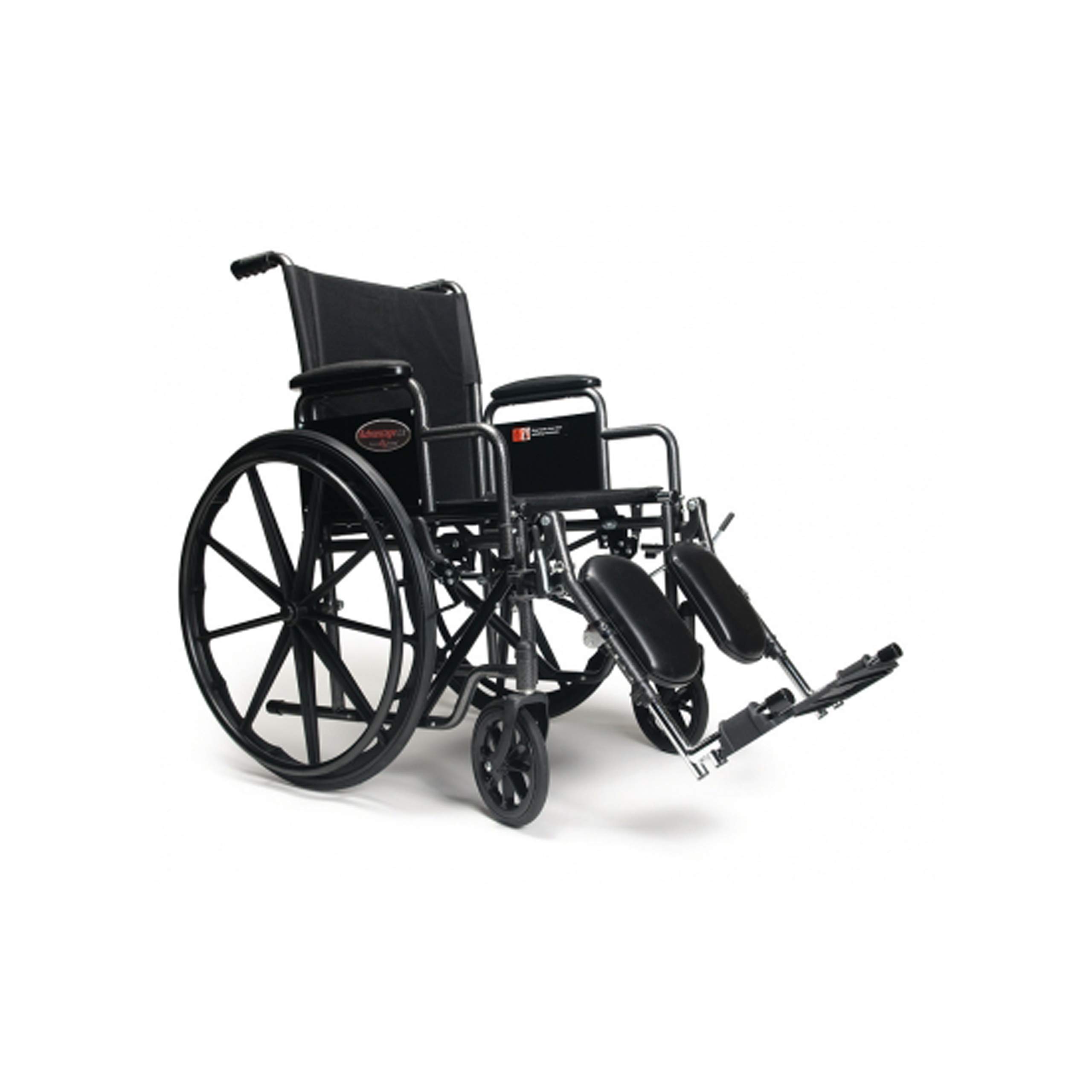 Everest & Jennings Advantage LX Wheelchair with Detachable Desk Arms & Elevating Legrests - 18