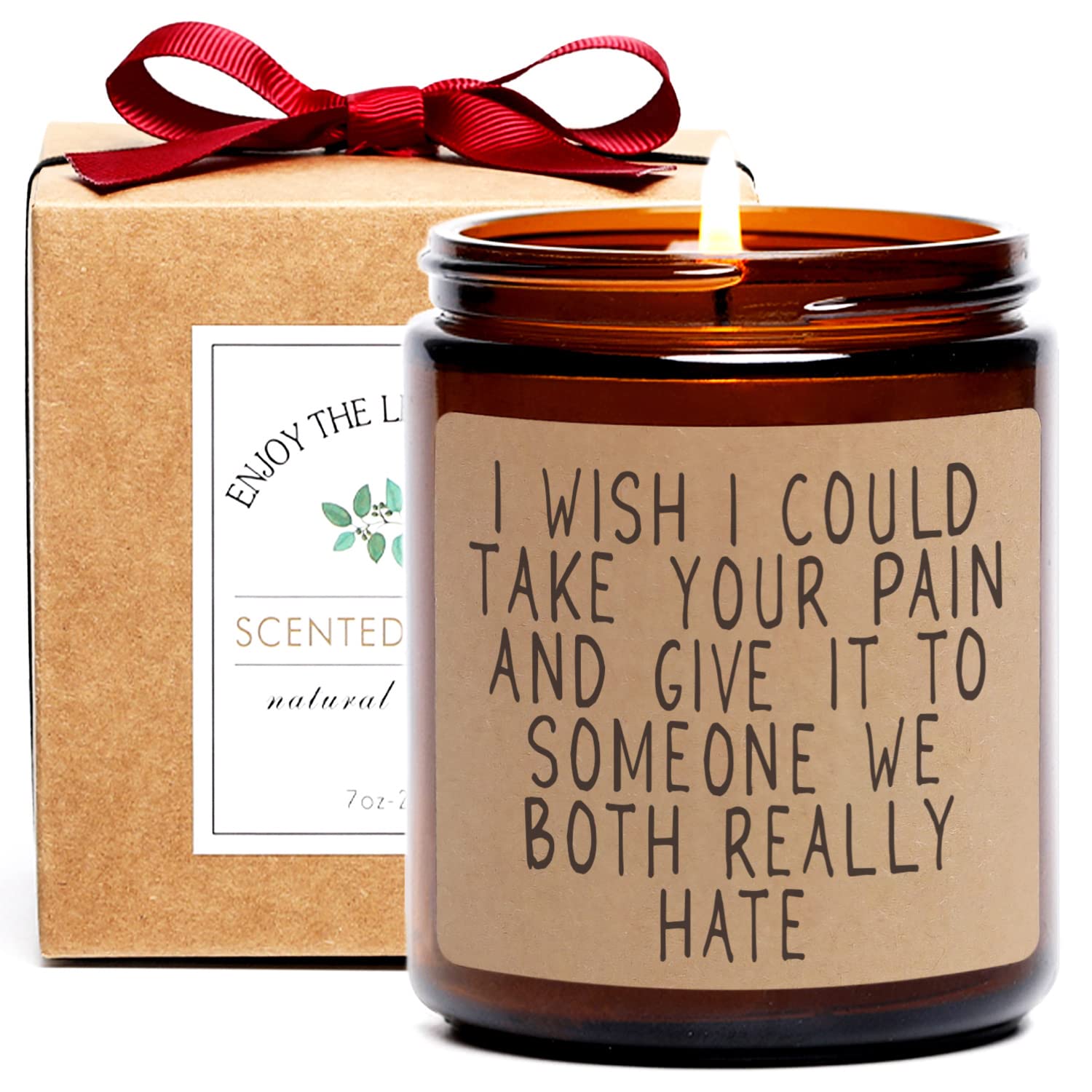 Funny Get Well Soon Soy Candle - Encouragement Support Gift for Surgery Recovery, Grieving, Divorce & Cancer Patients | Thoughtful Sympathy Gift for Women, Her & Friends | Perfect for Comforting Loved Ones During Difficult Times