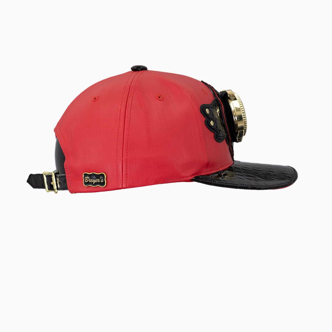 Breyer's Buck 50 Leather Watch Hat - Genuine Leather Adjustable Strap for Men & Women - Perfect for Outdoor Adventures, Hunting, and Casual Wear