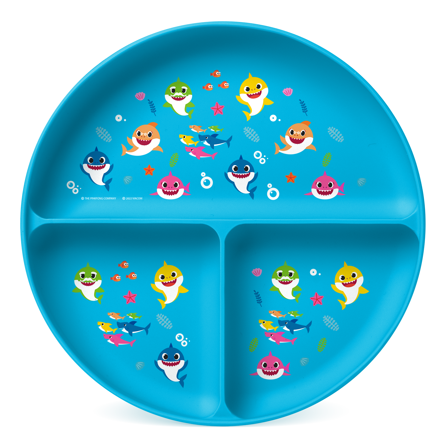 Parker Silicone Divided Plate - BPA-Free, Non-Slip, Microwave & Dishwasher Safe - Perfect for Kids, Mealtime, and Portion Control at Home or School