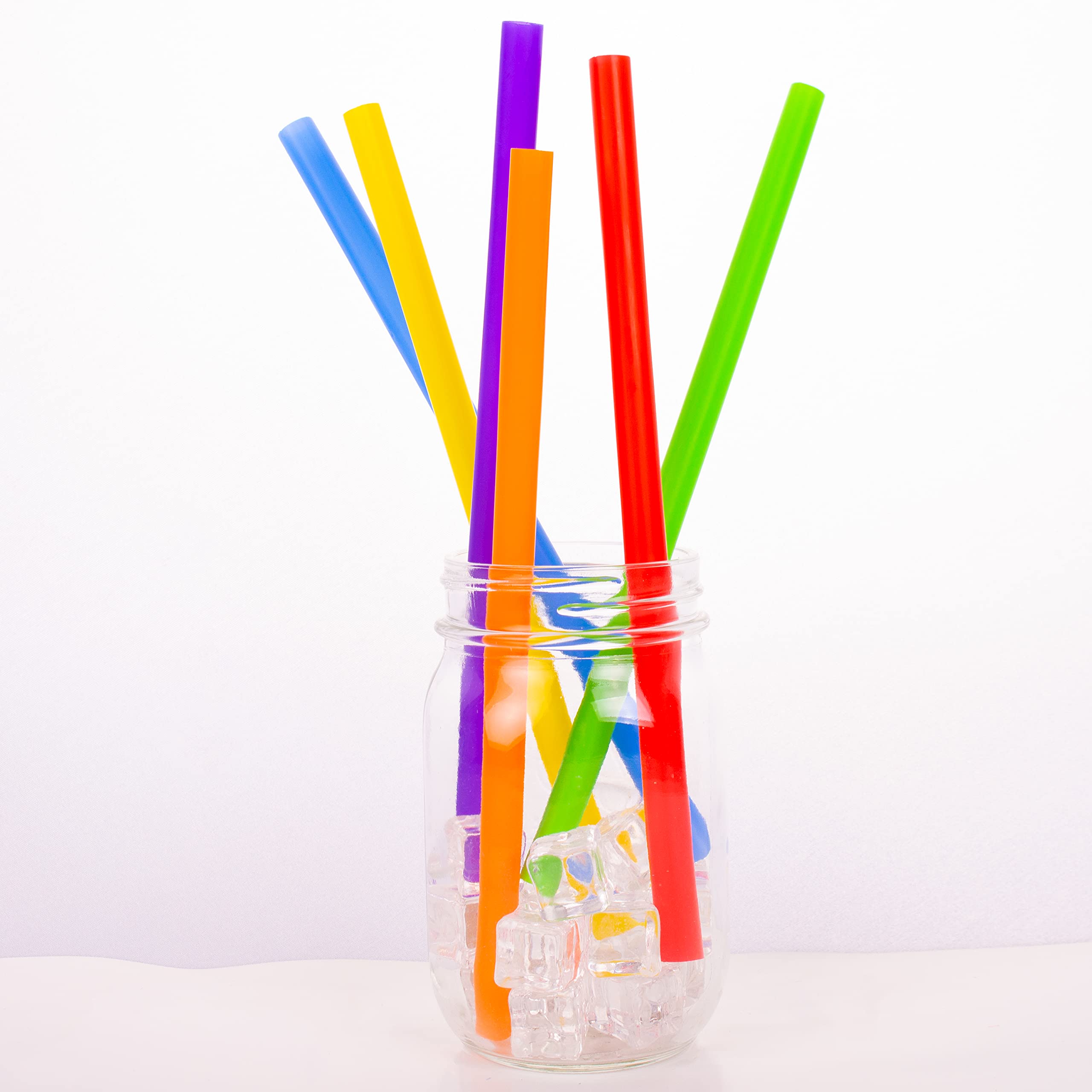 Colorful Jumbo Smoothie Drinking Straws - 25 Pack | Reusable & BPA-Free | Perfect for Smoothies, Milkshakes, and Party Drinks