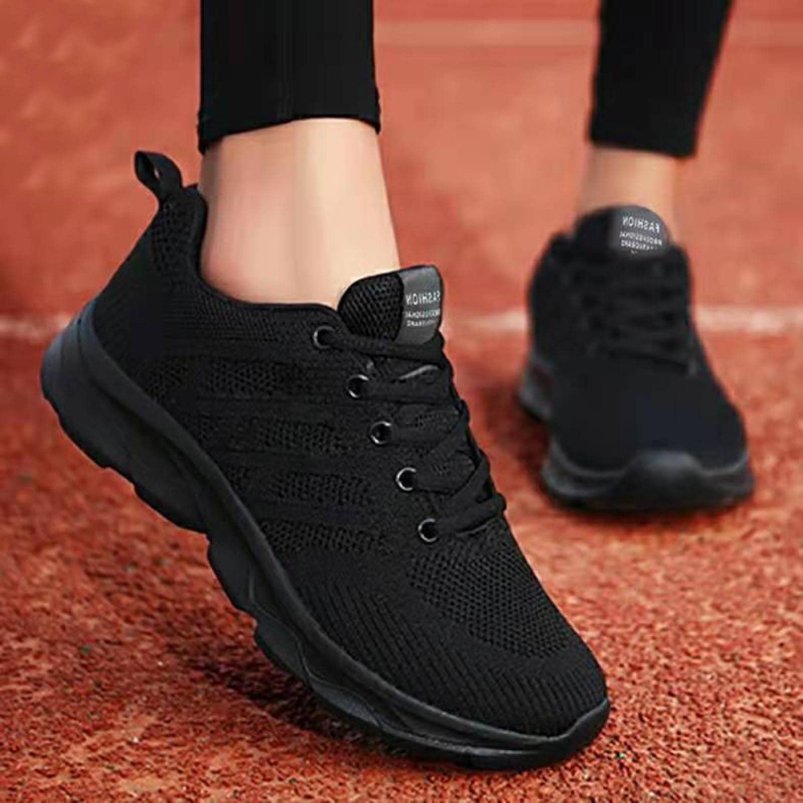 Women's Running Shoes - Lightweight Black Hiking & Gym Trainers for Fitness, Trekking, Walking - Summer Sports & Leisure Footwear - Perfect for Jogging, Workouts & Outdoor Activities