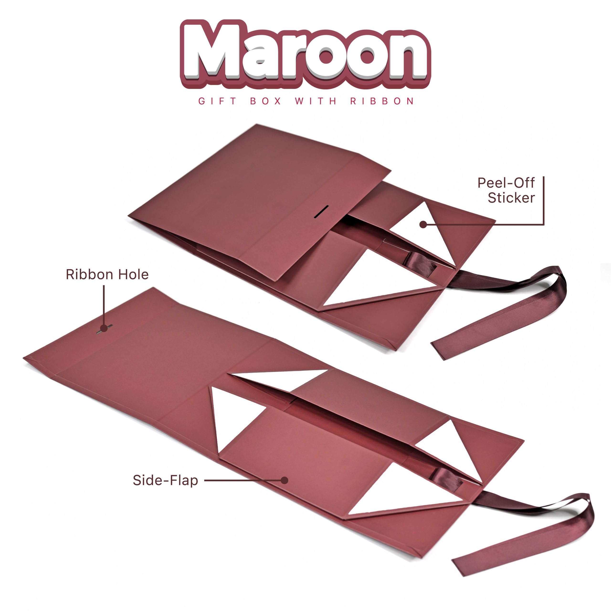 Premium Foldable Gift Box with Ribbon - 9