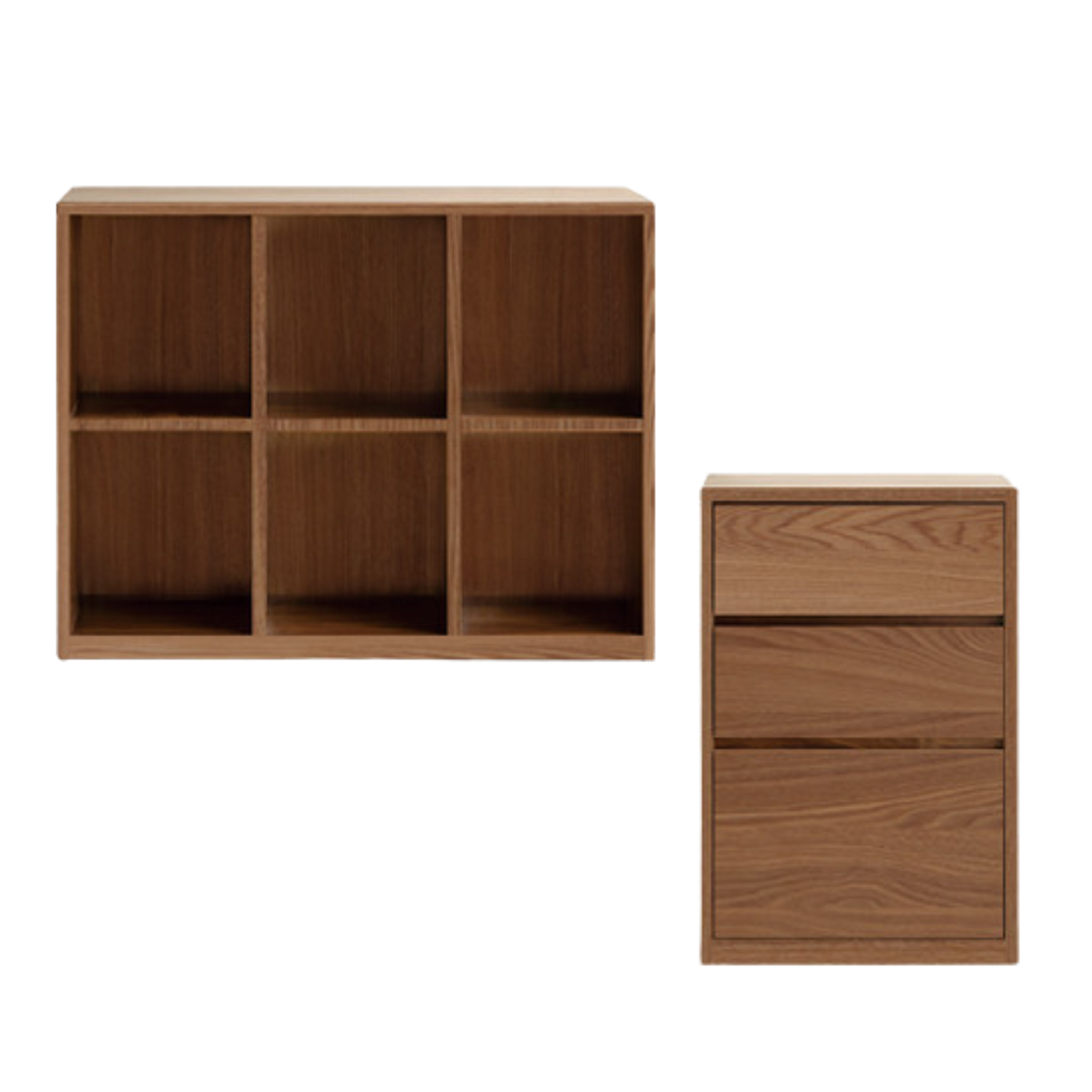 Solid Black Walnut & Ash Wood Bookcase Shelf - Rustic Floor Standing Bookshelf for Living Room, Home Office & Library Storage