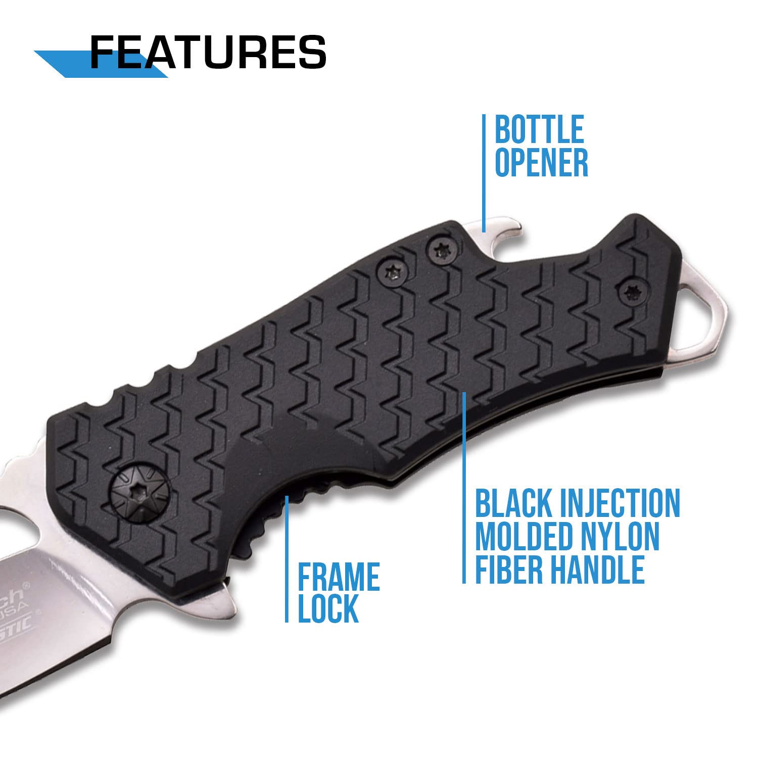 MTECH USA Spring Assisted Folding Knife - Tactical Pocket Knife with Safety Lock for Outdoor Camping, Hiking & Everyday Carry (EDC)