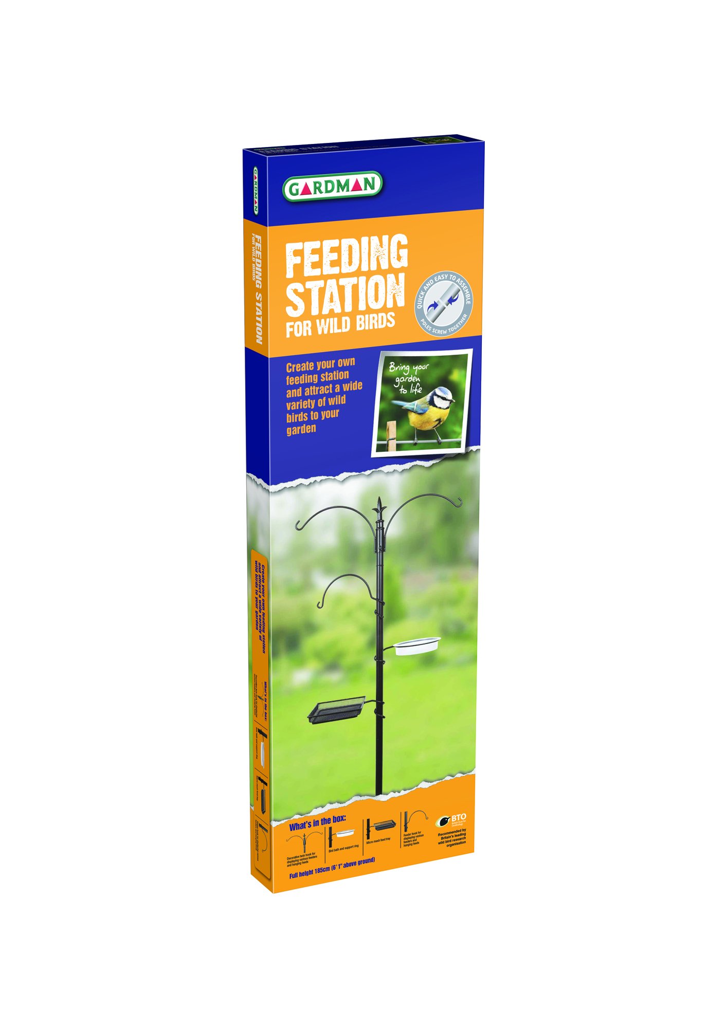 Gardman Bird Feeding Station - Premium Outdoor Bird Feeder for Garden & Backyard - Attract Wild Birds with Sturdy Hanging Bird Feeder (Perfect for Bird Watching & Nature Lovers)