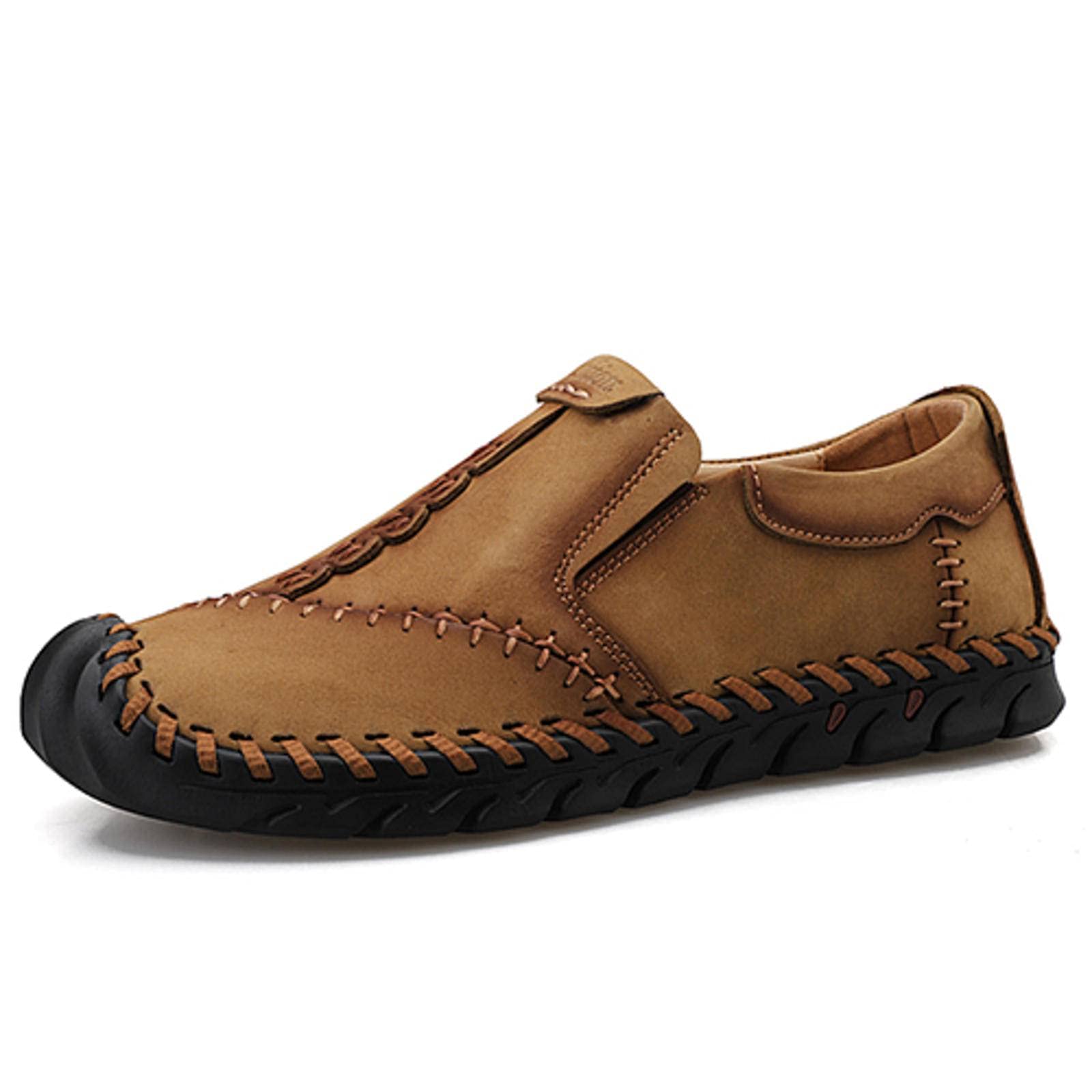Premium NC Men's Loafers - Soft Casual Leather Moccasins for Big & Tall Sizes | Comfortable Slip-On Dress Shoes for Office, Travel & Everyday Wear