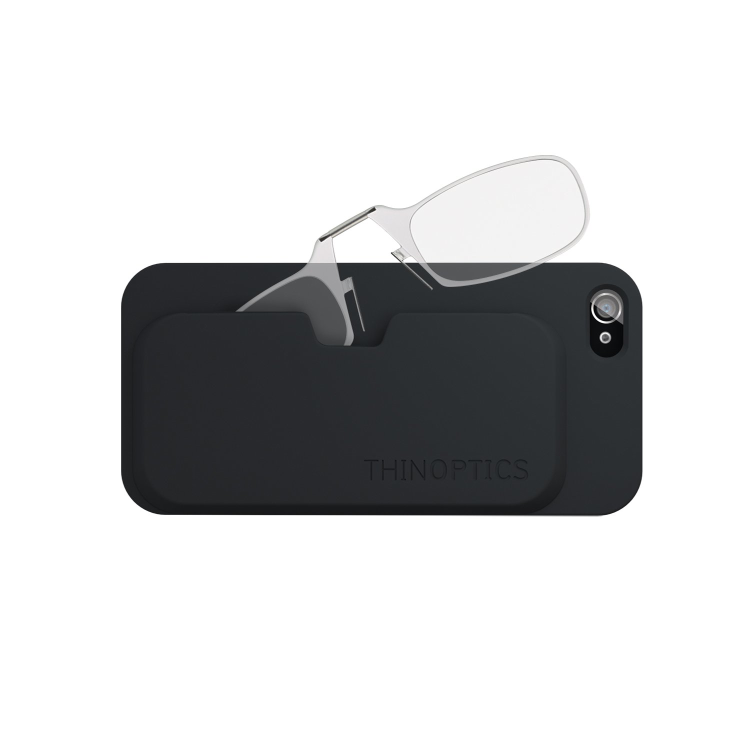 ThinOptics Slimline iPhone 4/4S Case with Rectangular Reading Glasses - Clear Frames 44mm +1.5 Magnification | Perfect for Reading, Work & Travel Accessories