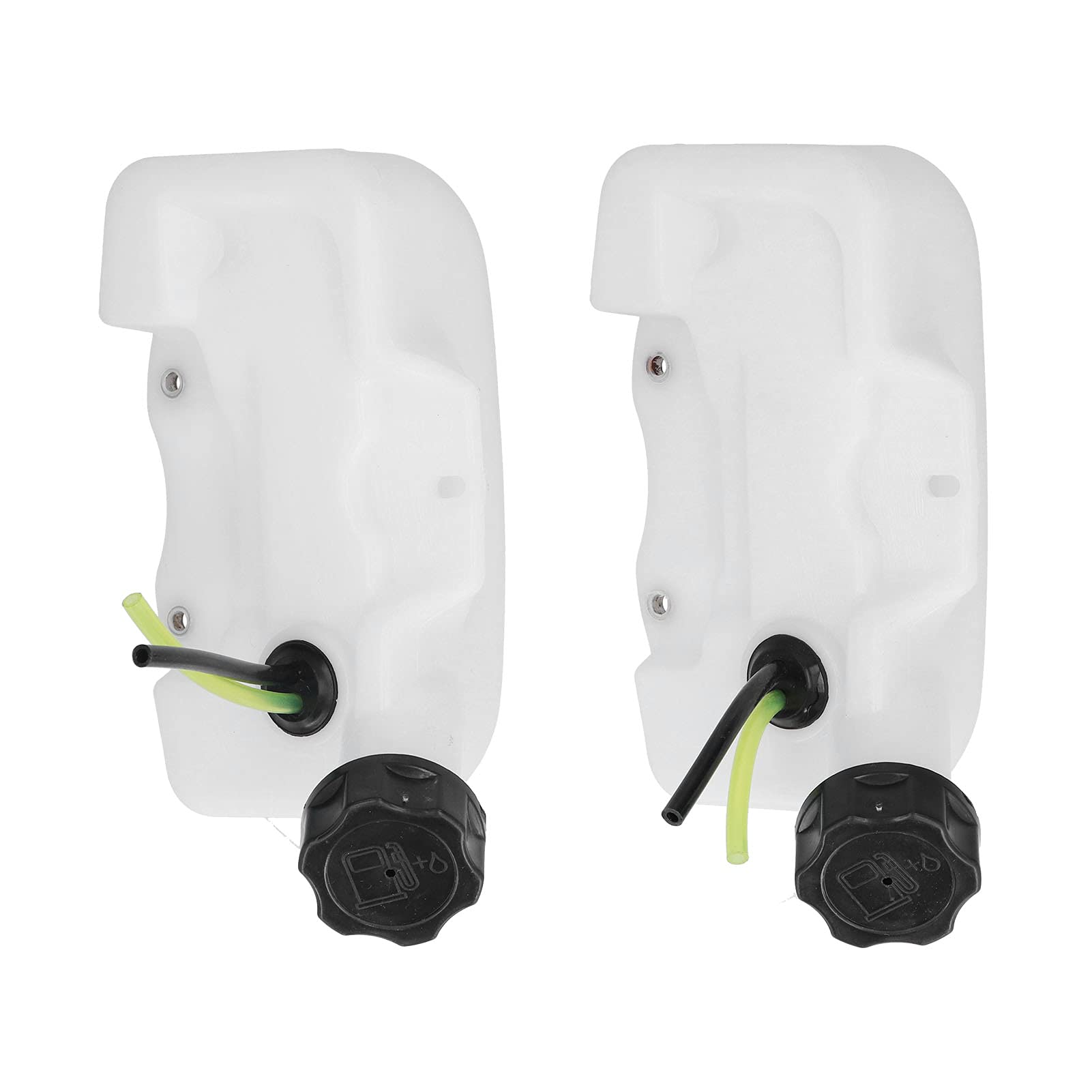 Durable 2Pcs White Gas Tanks for Brushcutter & Chainsaw - Wear-Resistant Fuel Tank Replacement for 34 Models | Perfect for Lawn Maintenance, Landscaping & Forestry Work