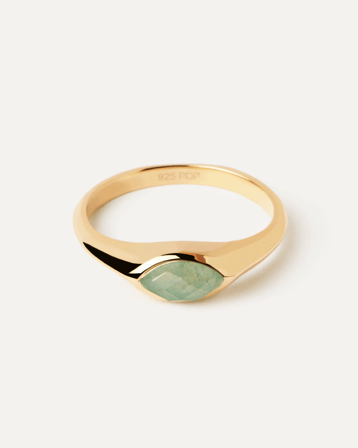 GRID 3 Nomad Aventurine Stamp Ring - Handmade Boho Jewelry for Women - Perfect for Festival, Travel & Everyday Wear