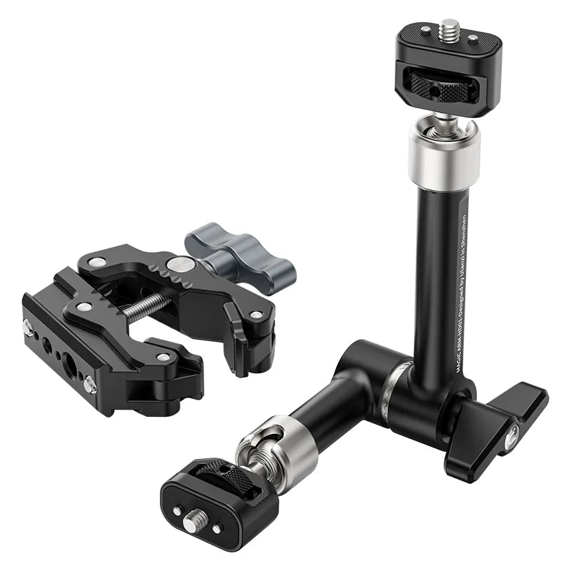 Ulanzi R011a Magic Arm with Crab Clamp T018 - Adjustable Camera Mount for DSLR, Smartphone, and GoPro - Perfect for Vlogging, Live Streaming, and Photography